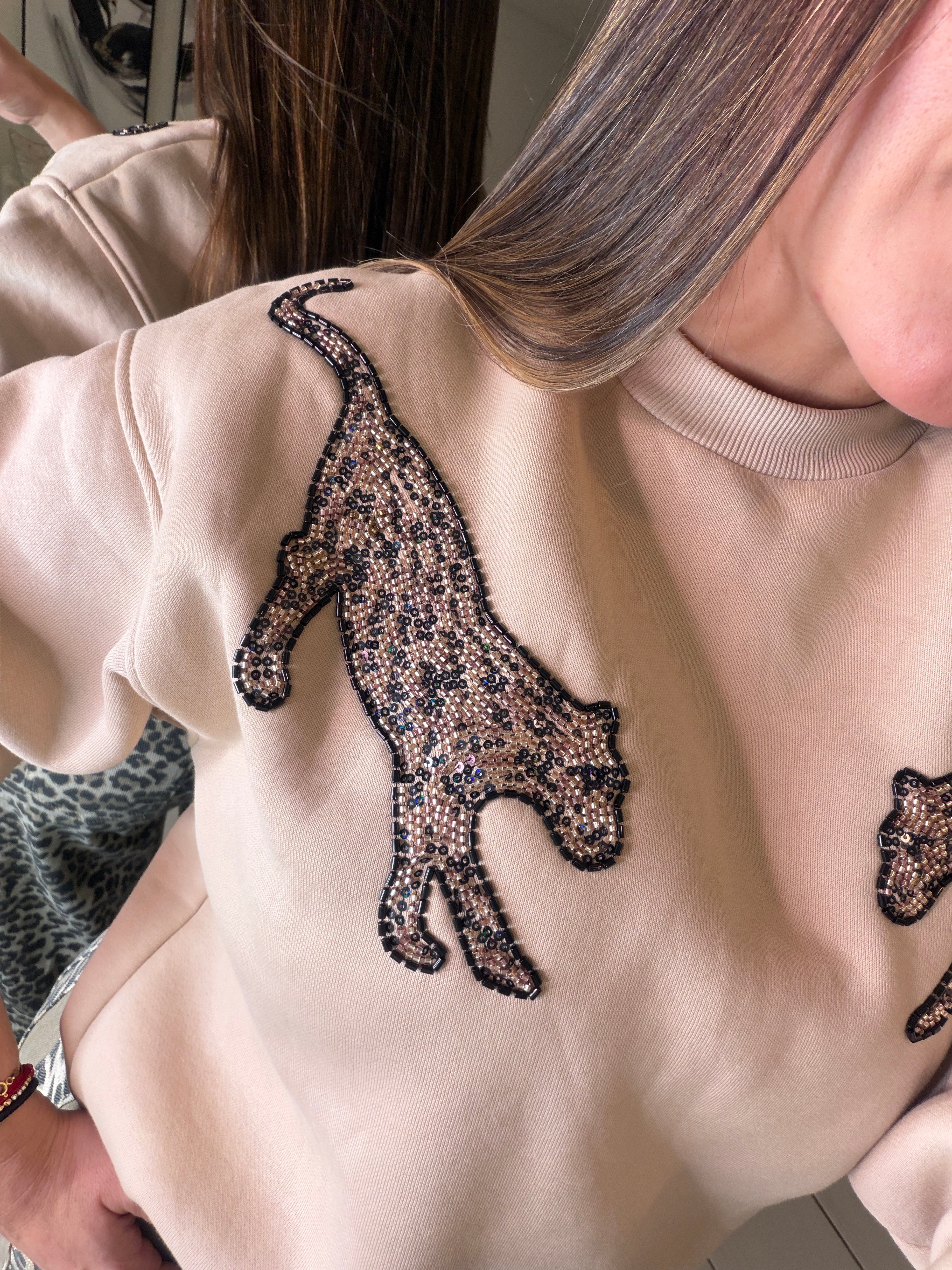 Tiger Fashion Beige Sweater