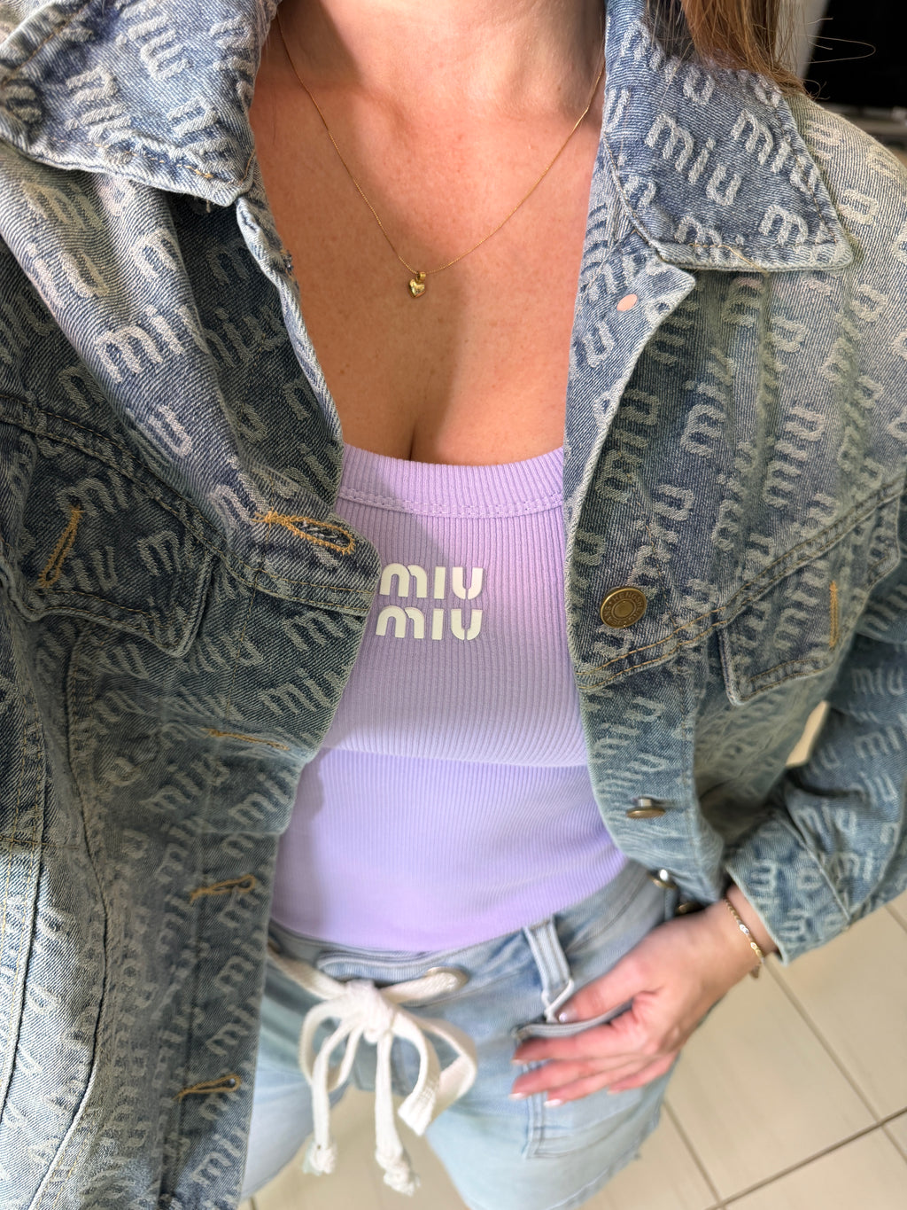Iconic Mix Lilac Tank Top