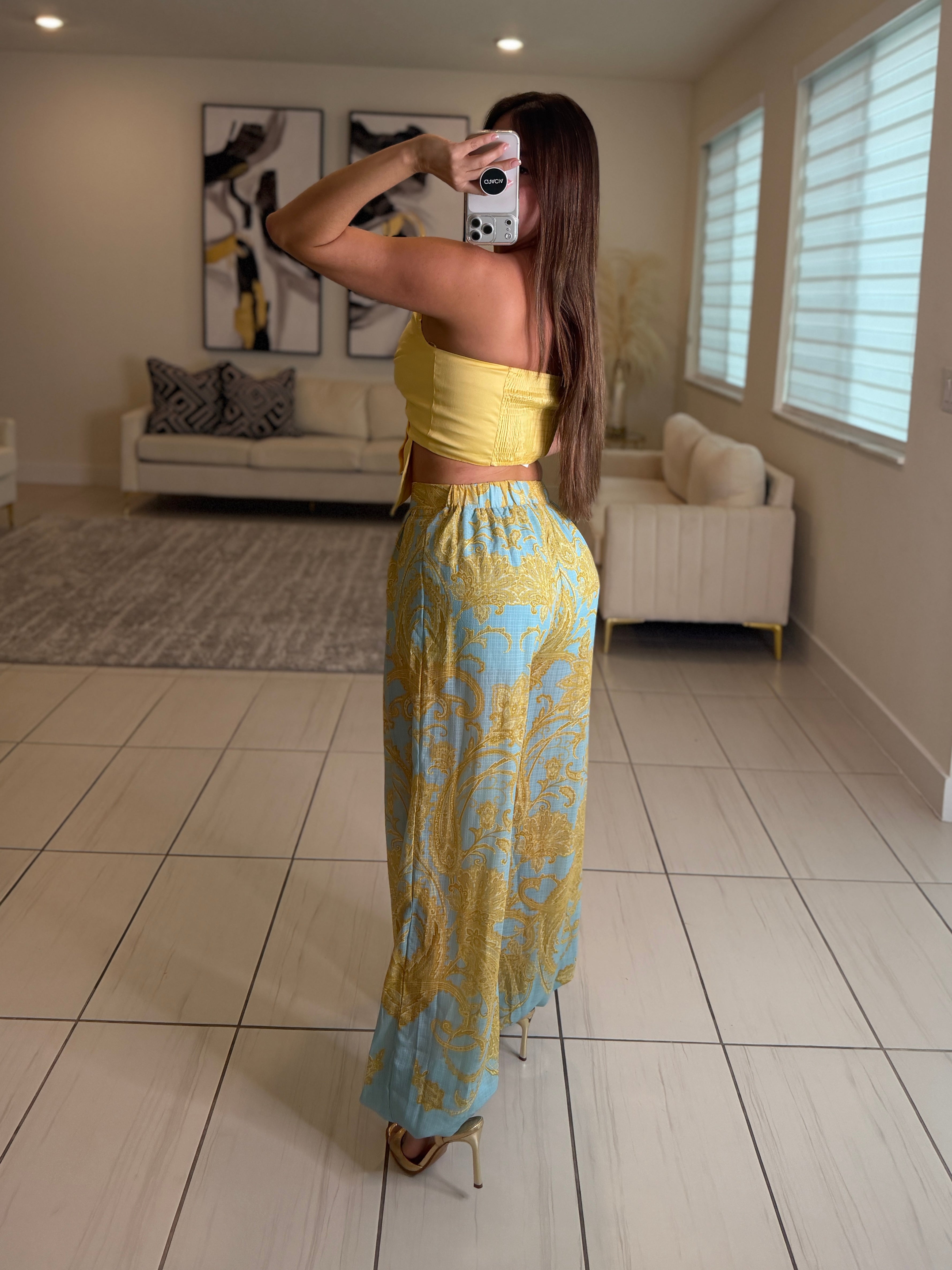 Spring Poise Blue Balloon Pants