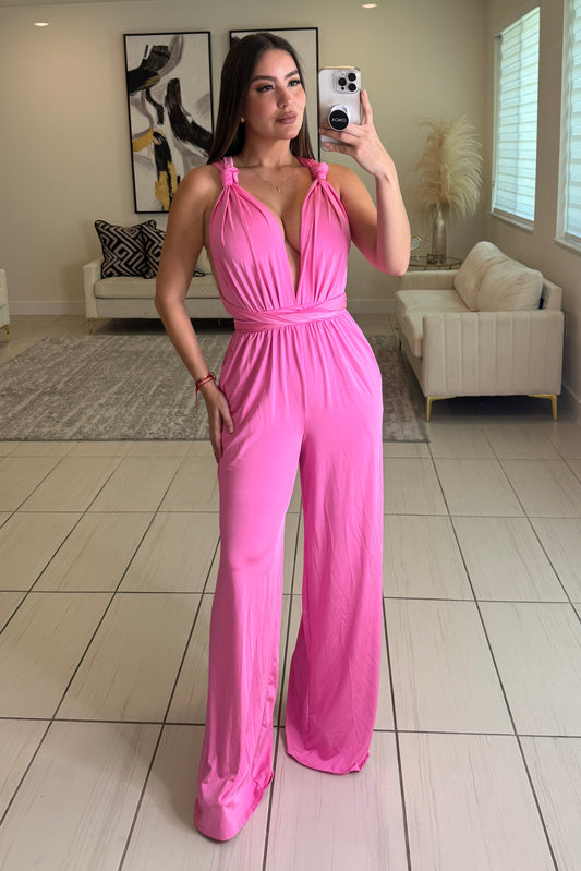 Empire Luxe Soft Pink Jumpsuit