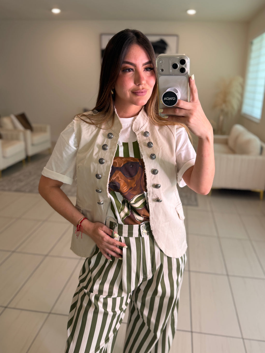 Napoleon Beige Vest Jacket