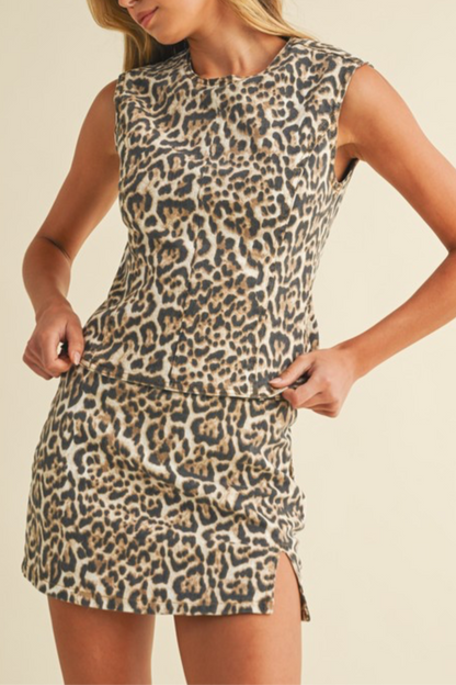 Fierce Streak Leopard Skort Set