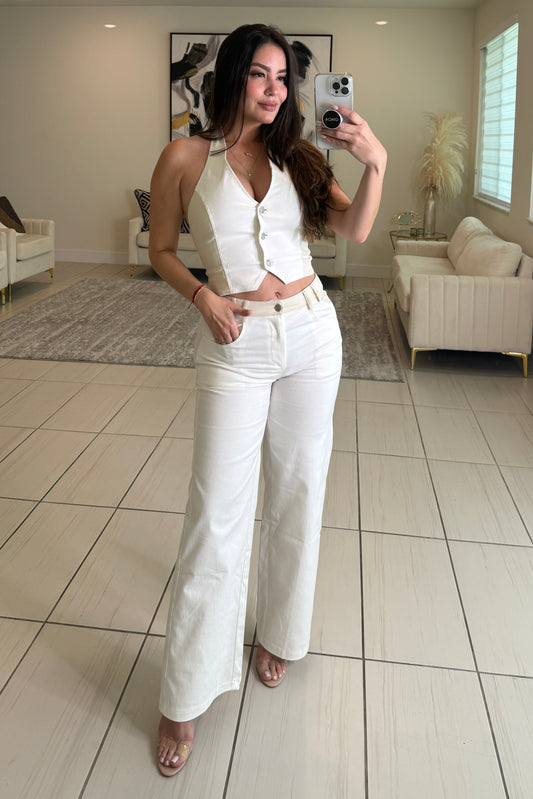 Belle Mission White Pants Set