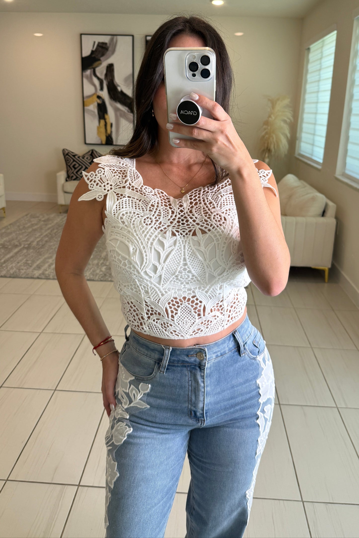 Absolutely Crochet White Top
