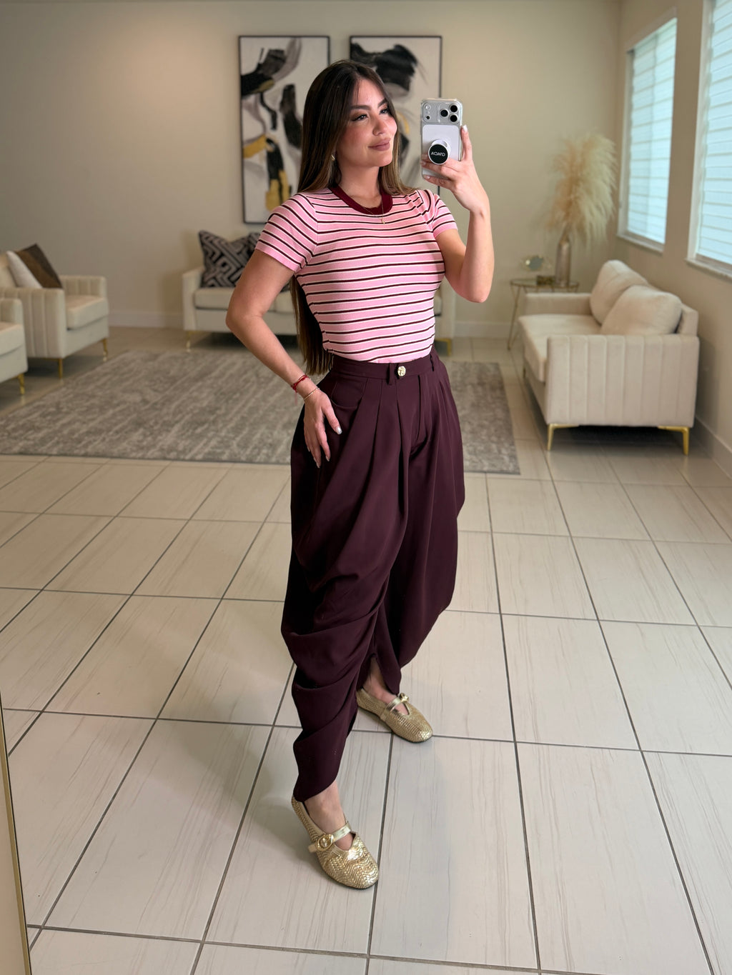 Sweet Stripes Pink Top