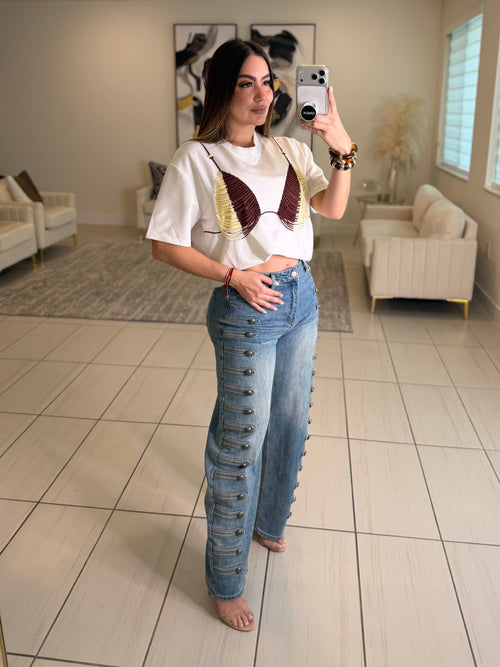 Embellished White Tshirt