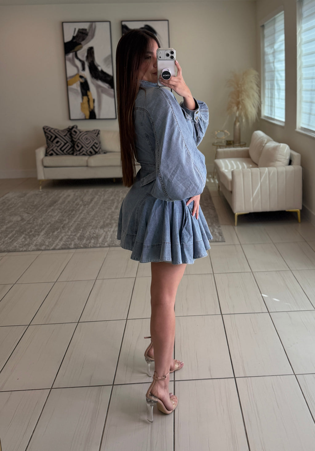 Luna Utility Denim Dress