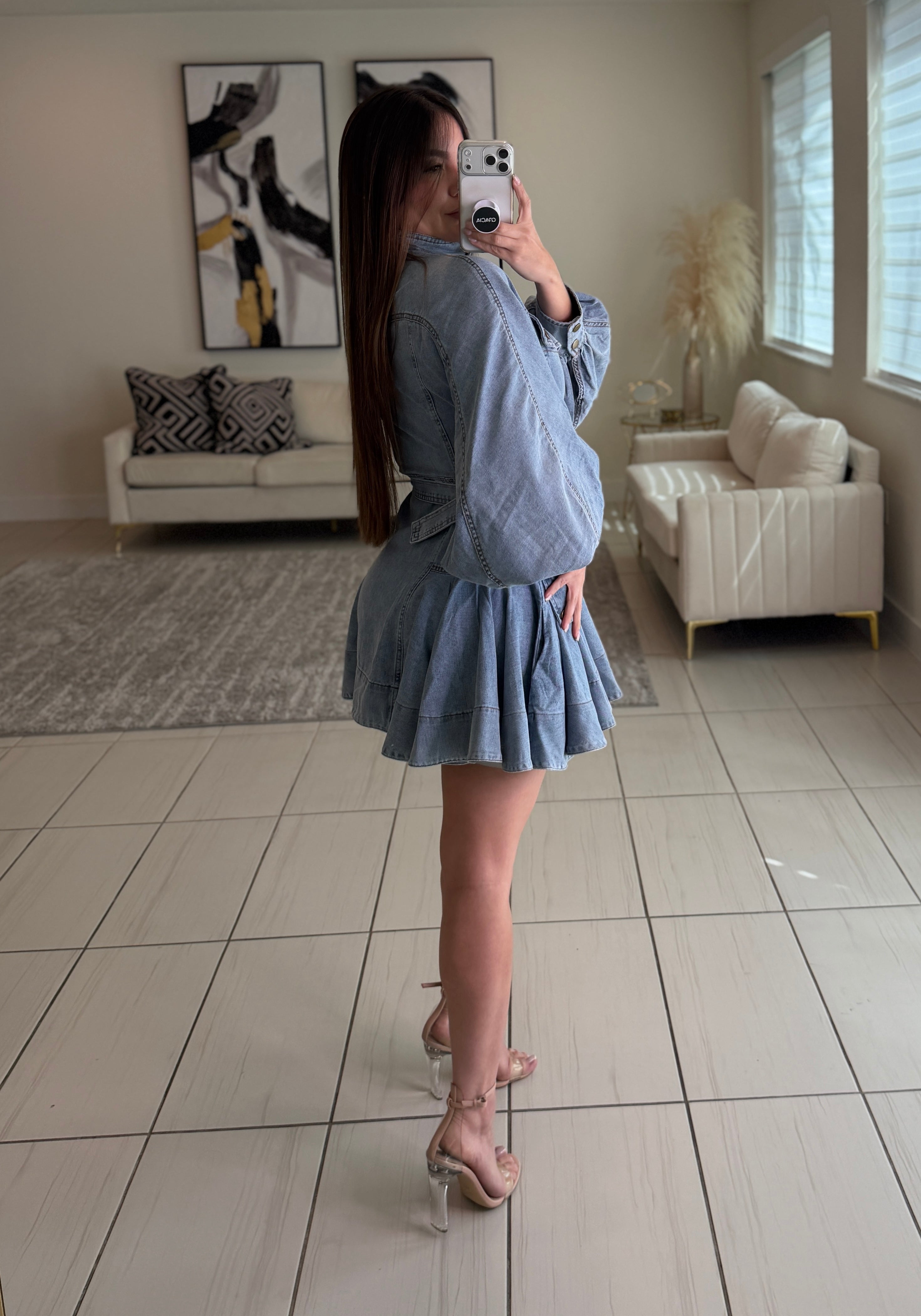 Luna Utility Denim Dress