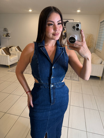 Modern Muse Denim Midi Dress