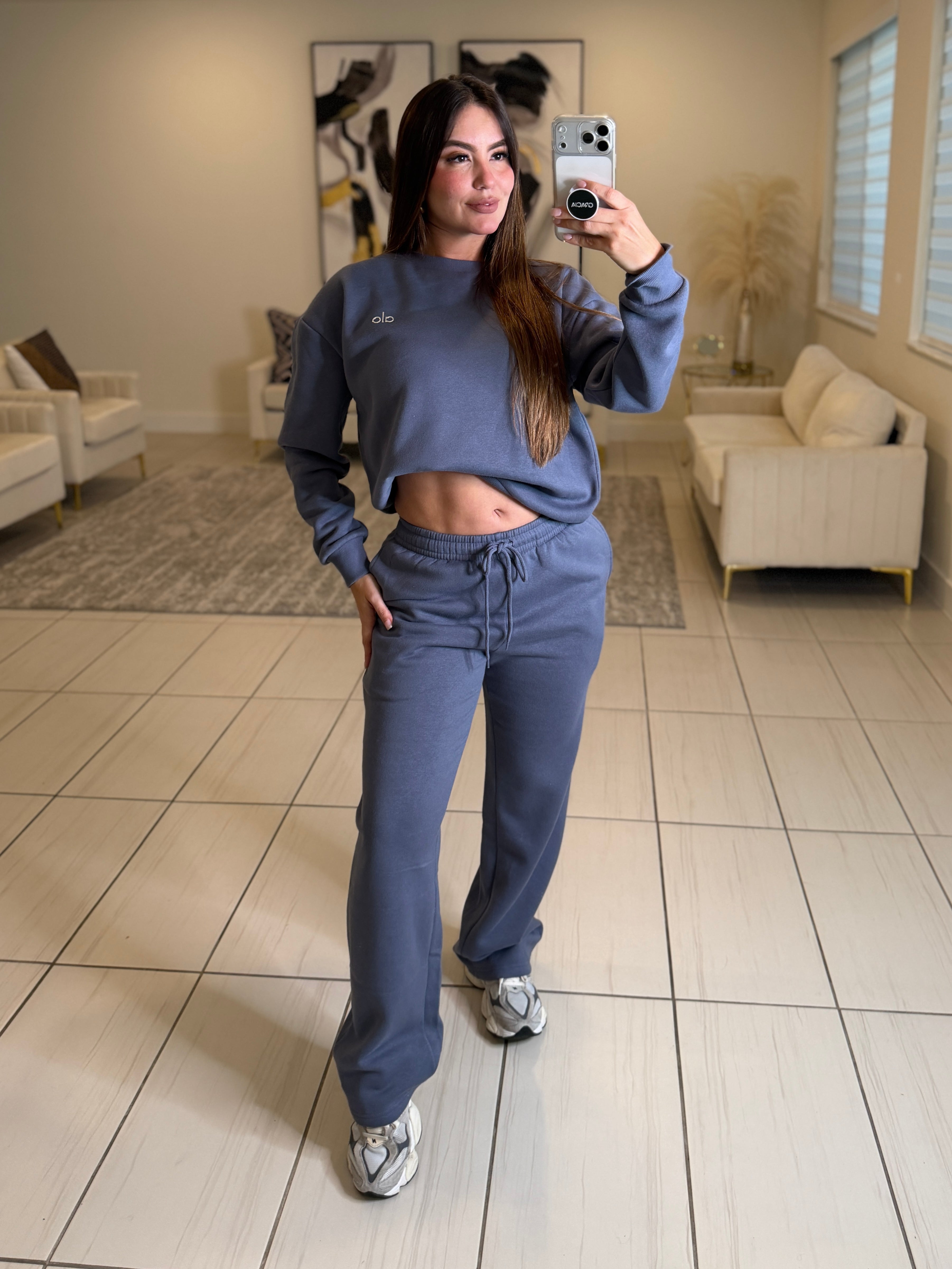 Serenity Halo Dark Gray Pant Set
