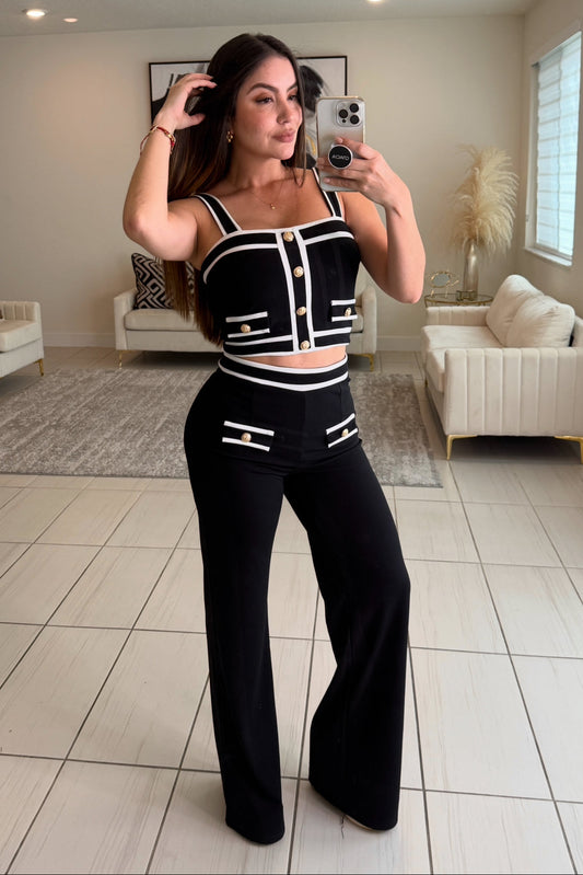 Chic Avenue Black Pants Set
