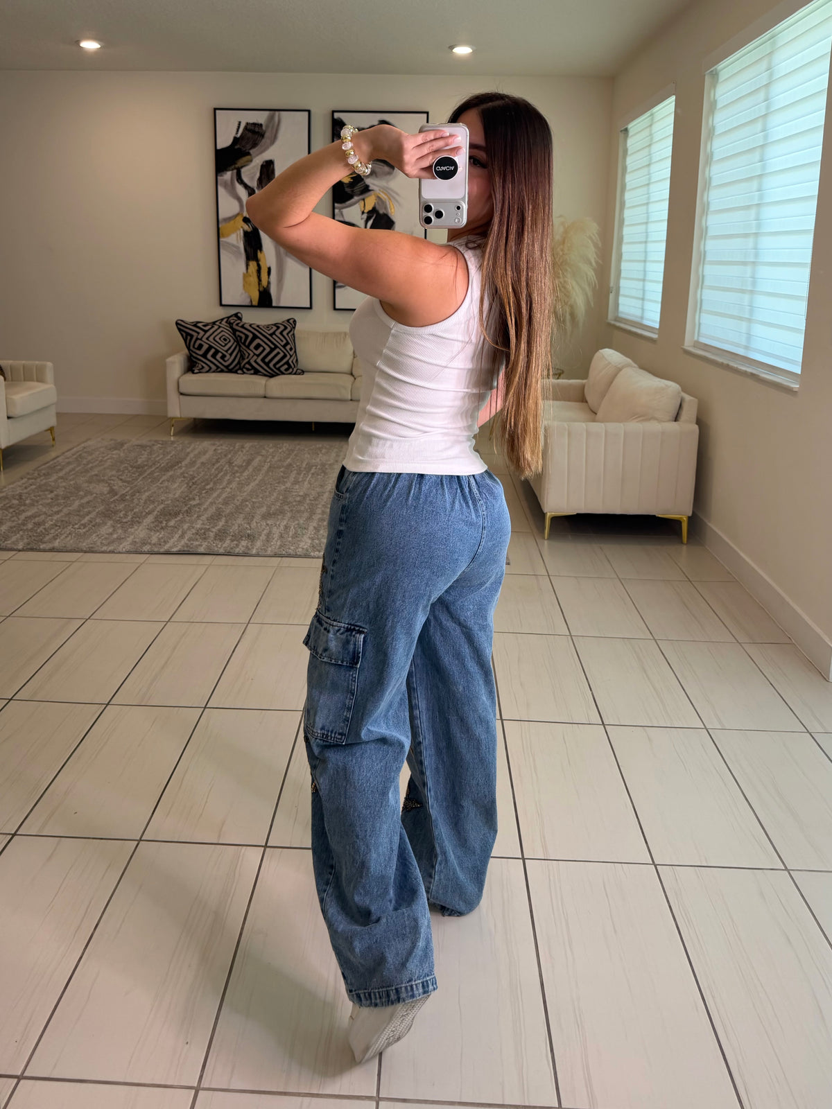 Iconic Mix White Tank Top