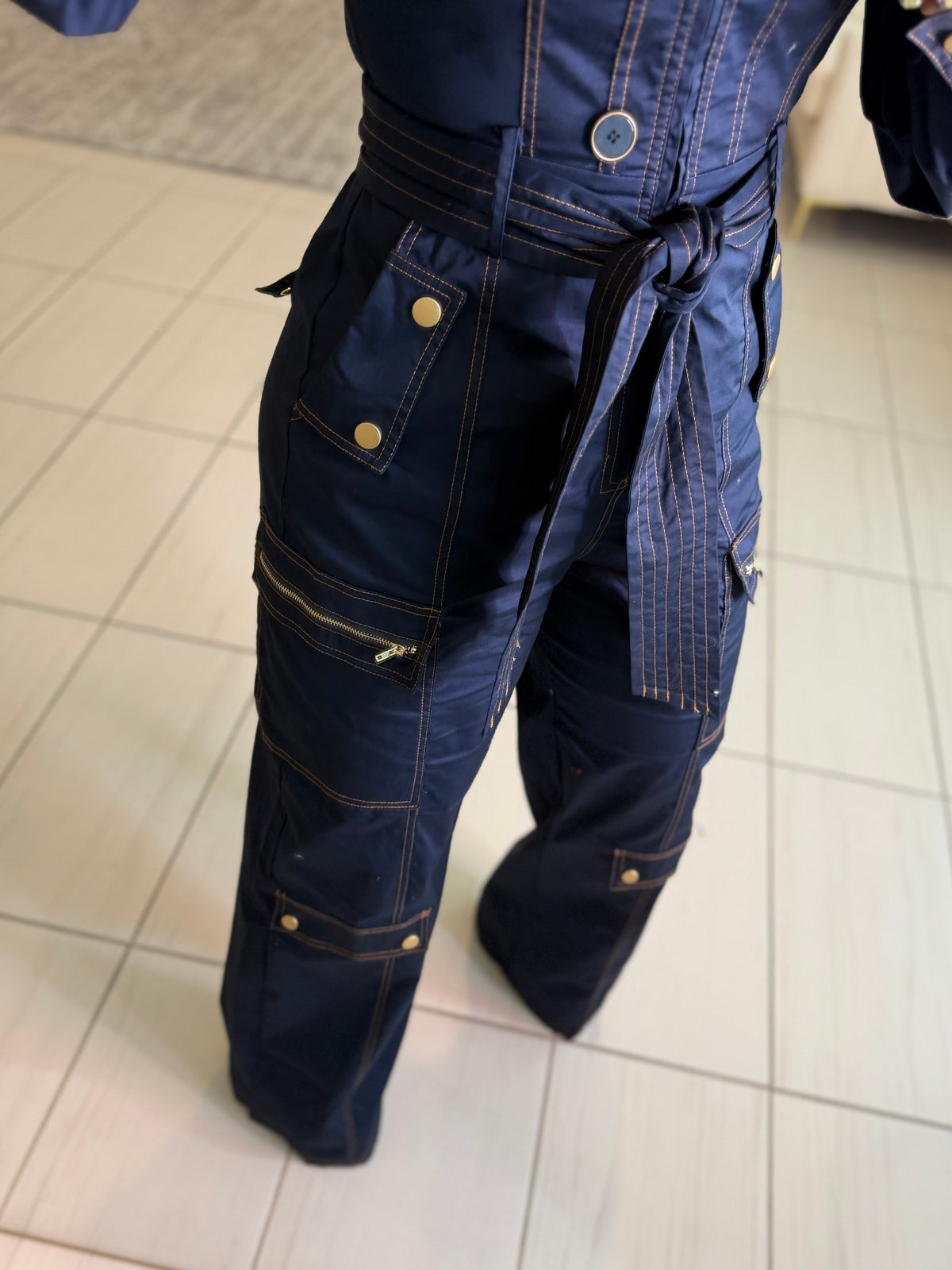 Secret Affair Navy Blue Jumpsuit