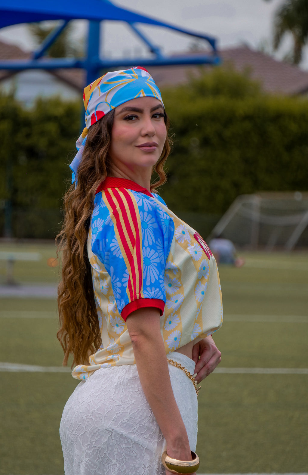 Colombian Tricolor White Scarf