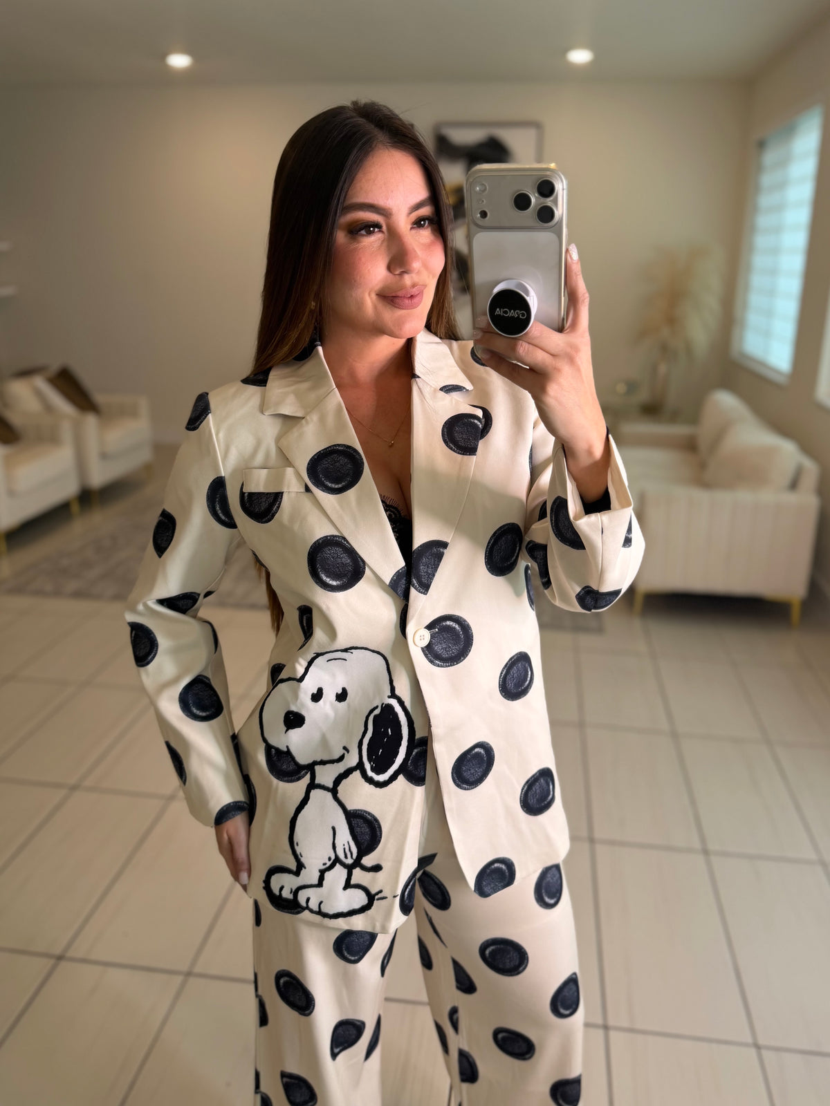 Couture Dots Ivory Pant Set