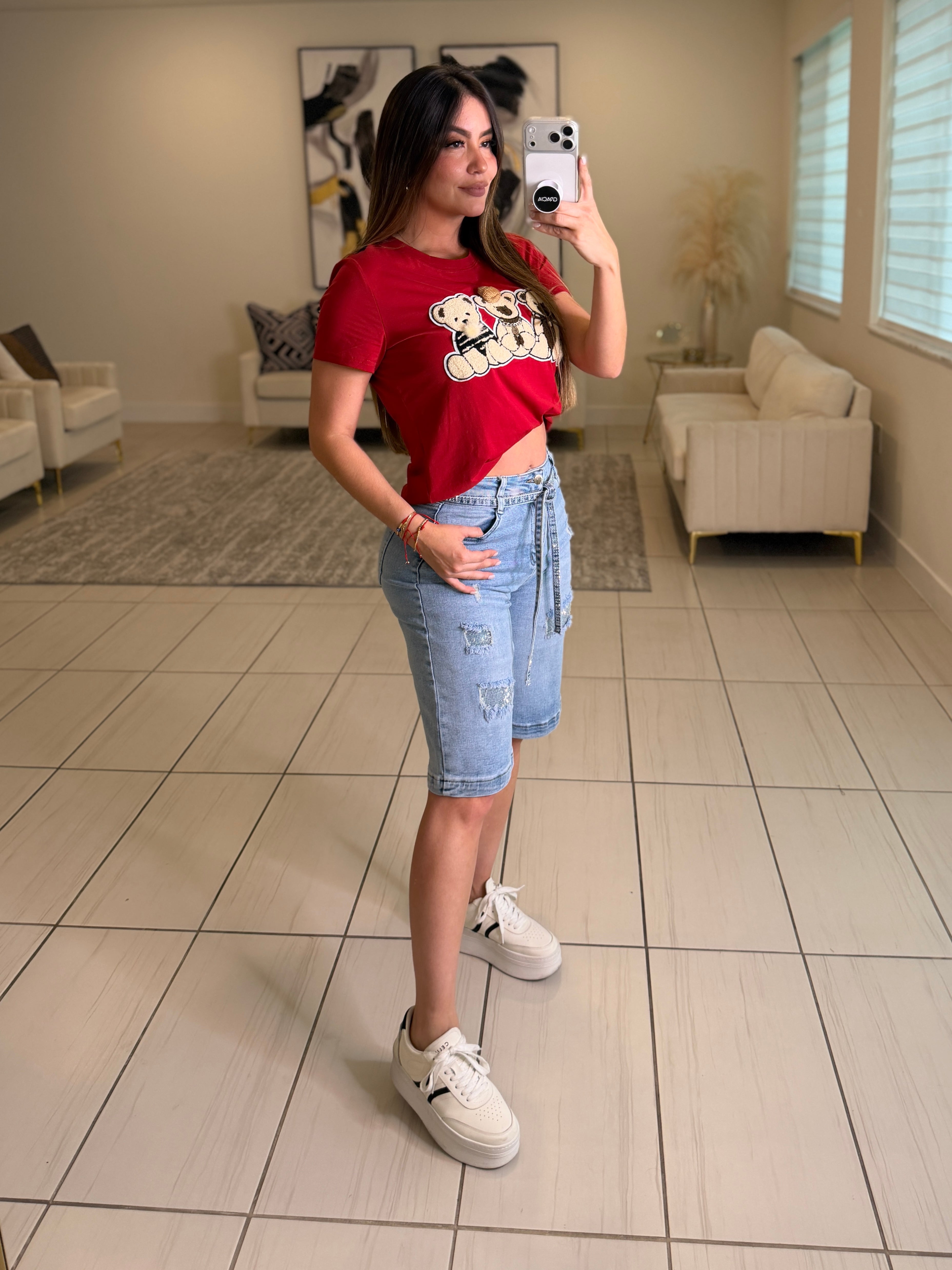 Fashionable Bears Red Tshirt
