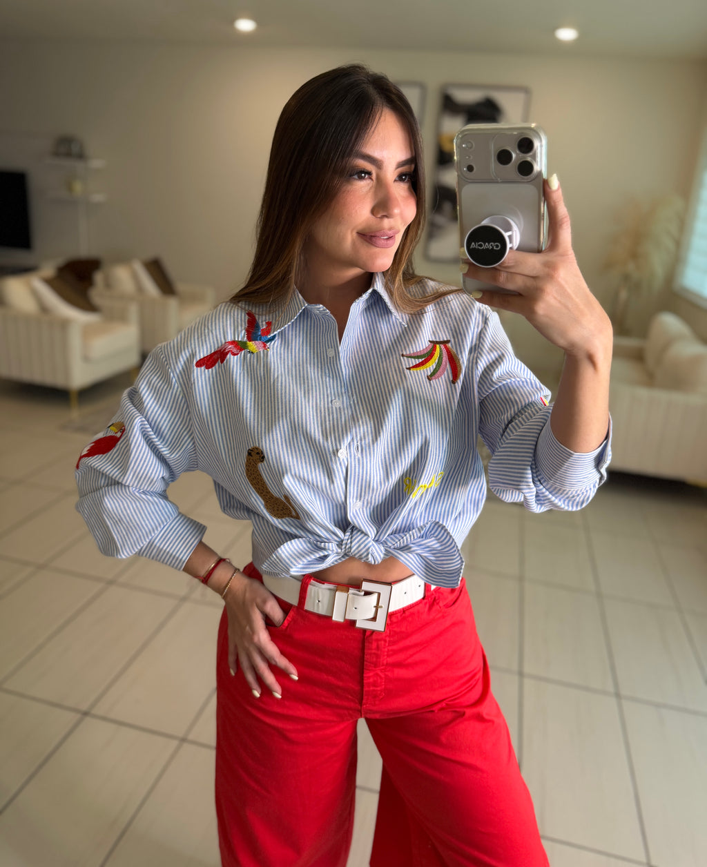 Summer Stripes Blue Shirt