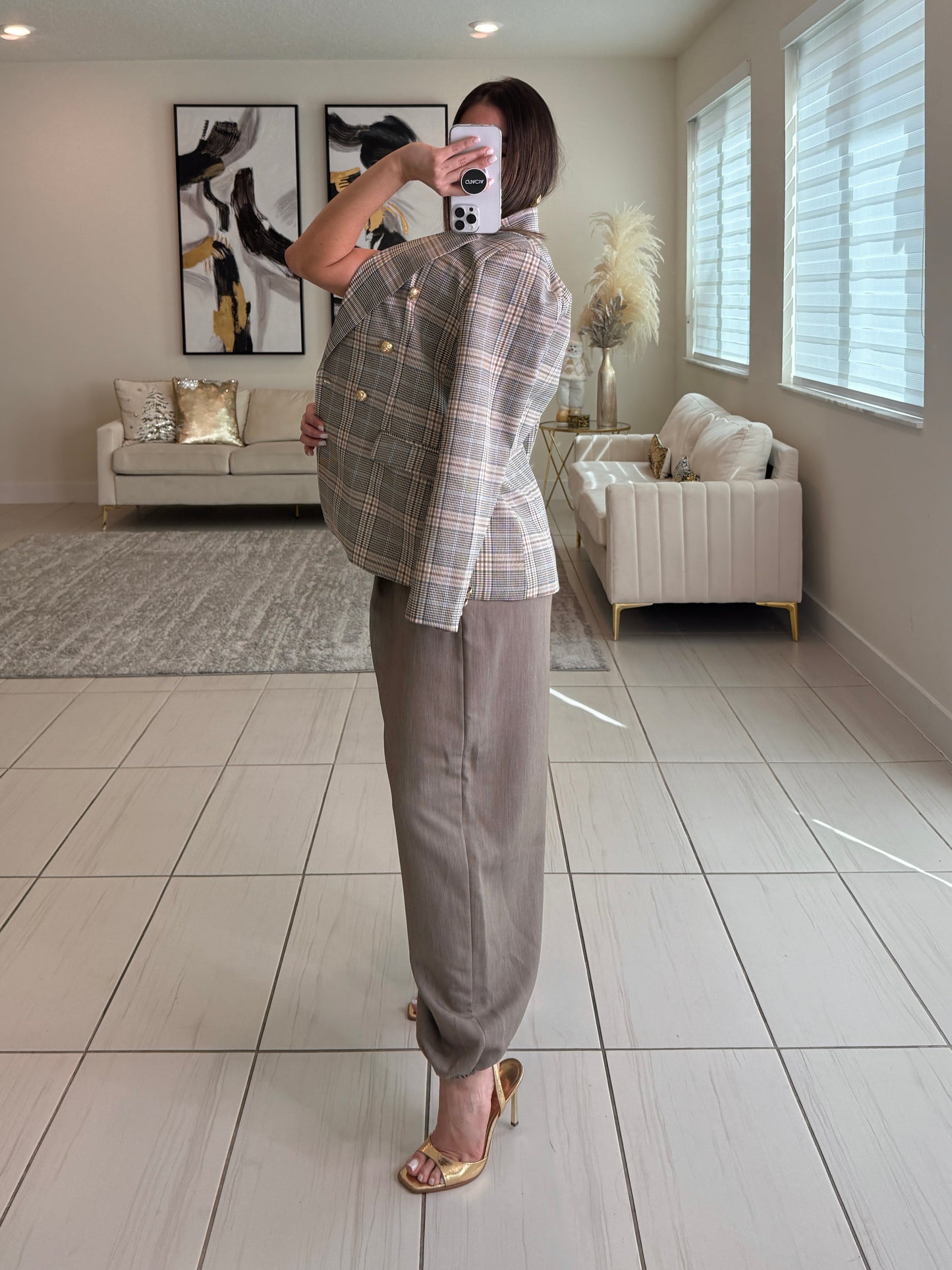 Elite Standard Plaid Blazer