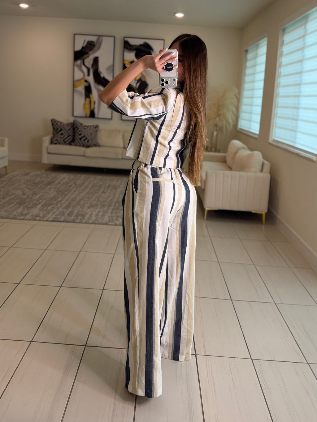 Bella Italian Striped Blue Set
