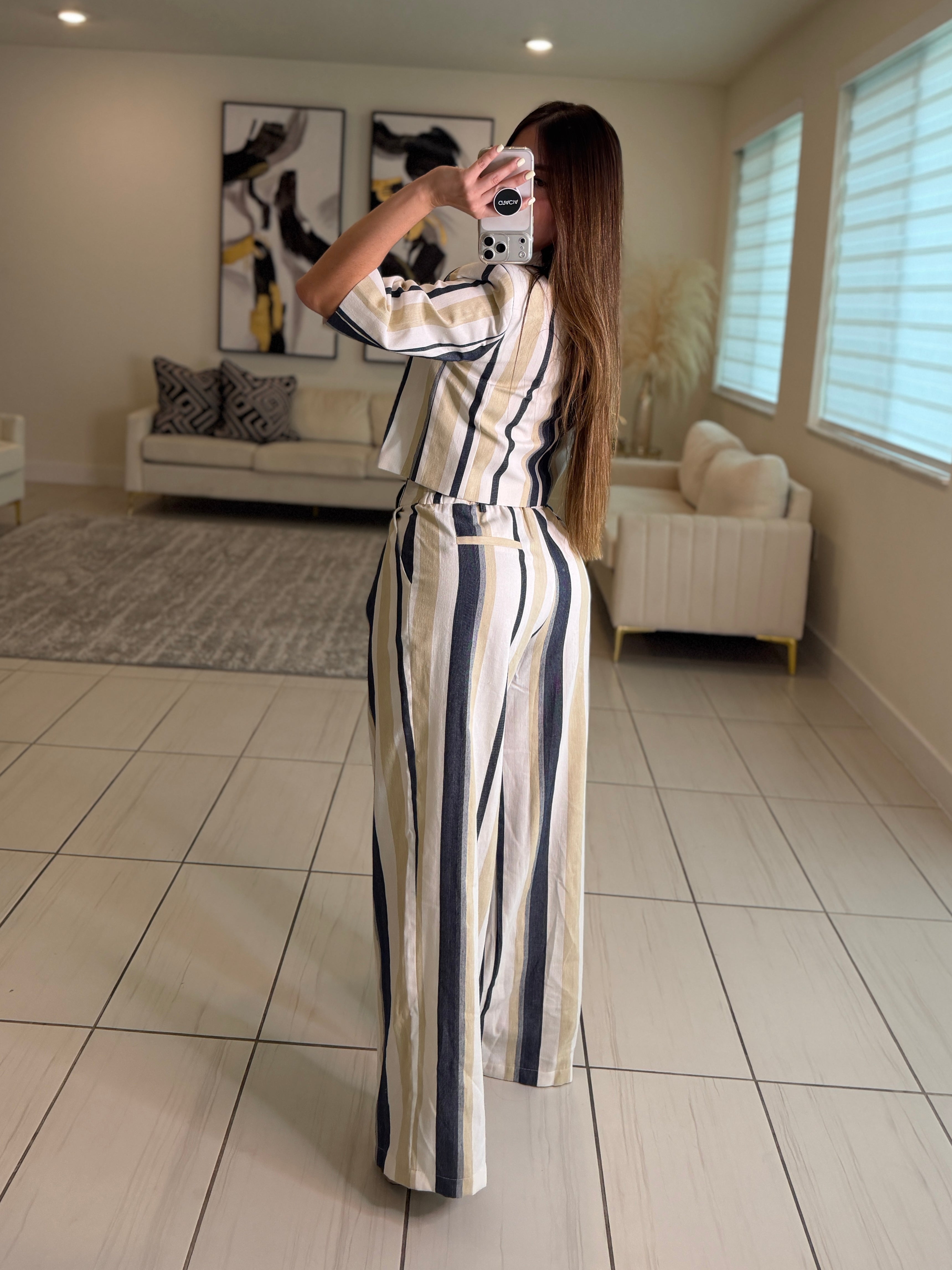 Bella Italian Striped Blue Set