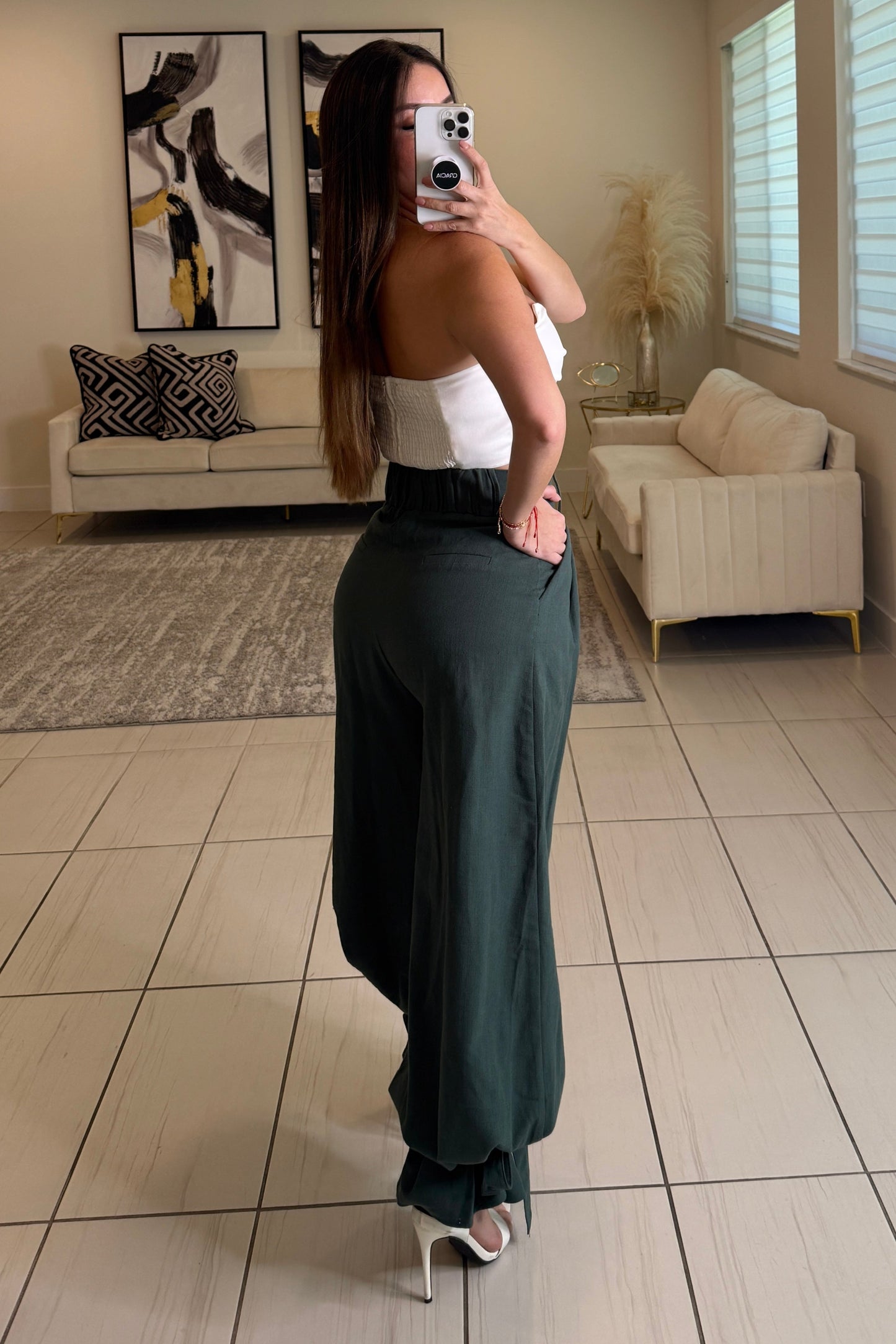 Gravity Flow Balloon Green Pants