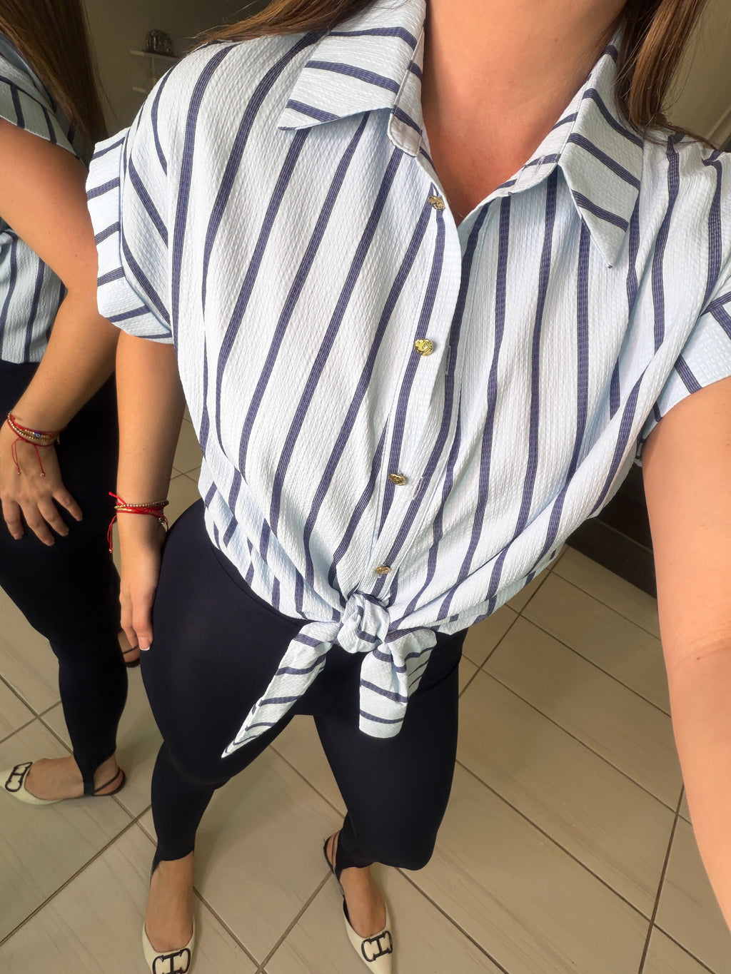Angelic Stripes Blue Shirt