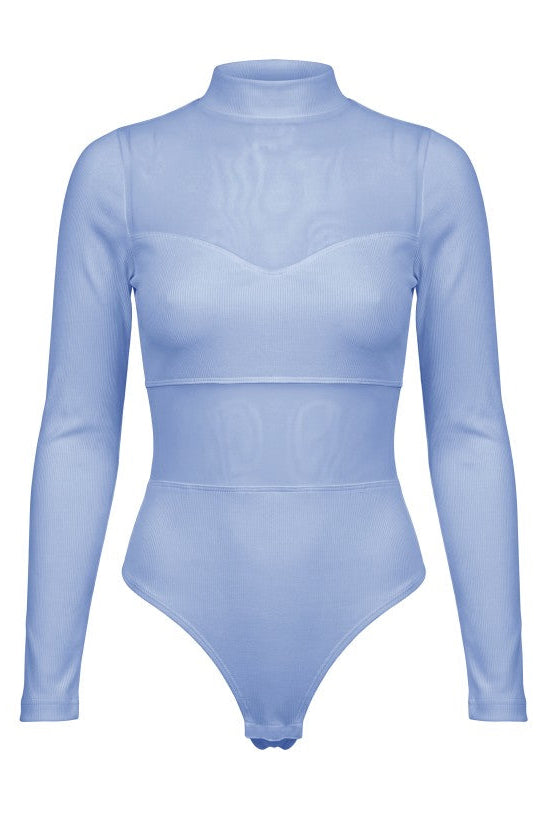 Feminine Touch Light Blue Bodysuit