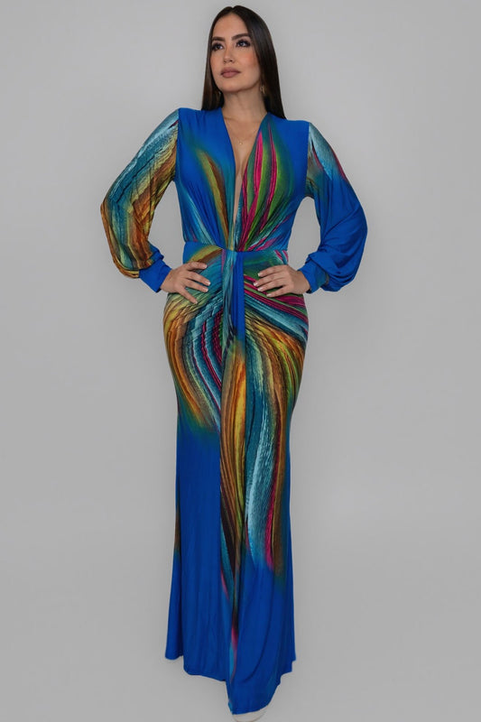 Eclipse Blue Royal Maxi Dress