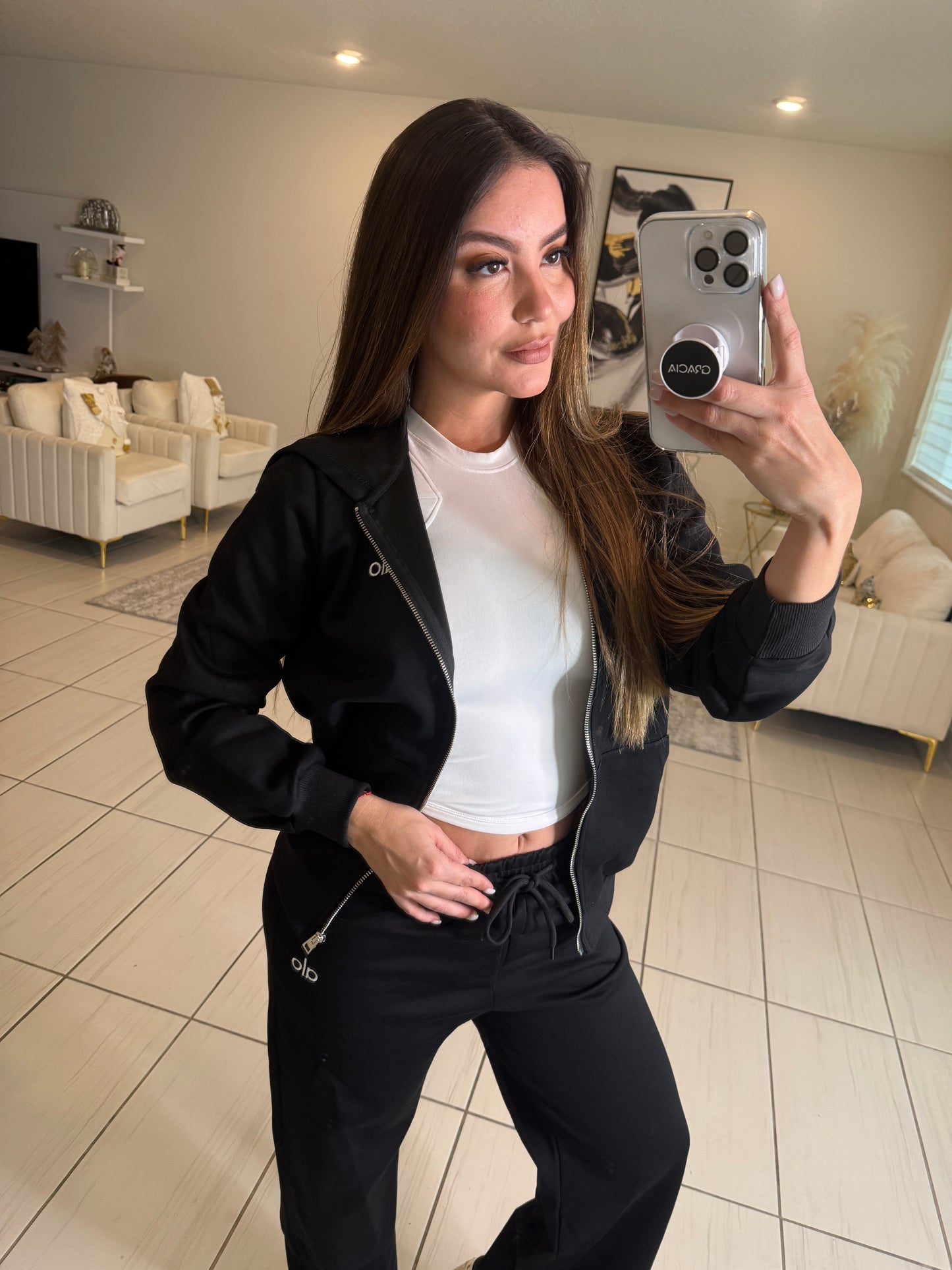 Iconic Halo Black Pant Set