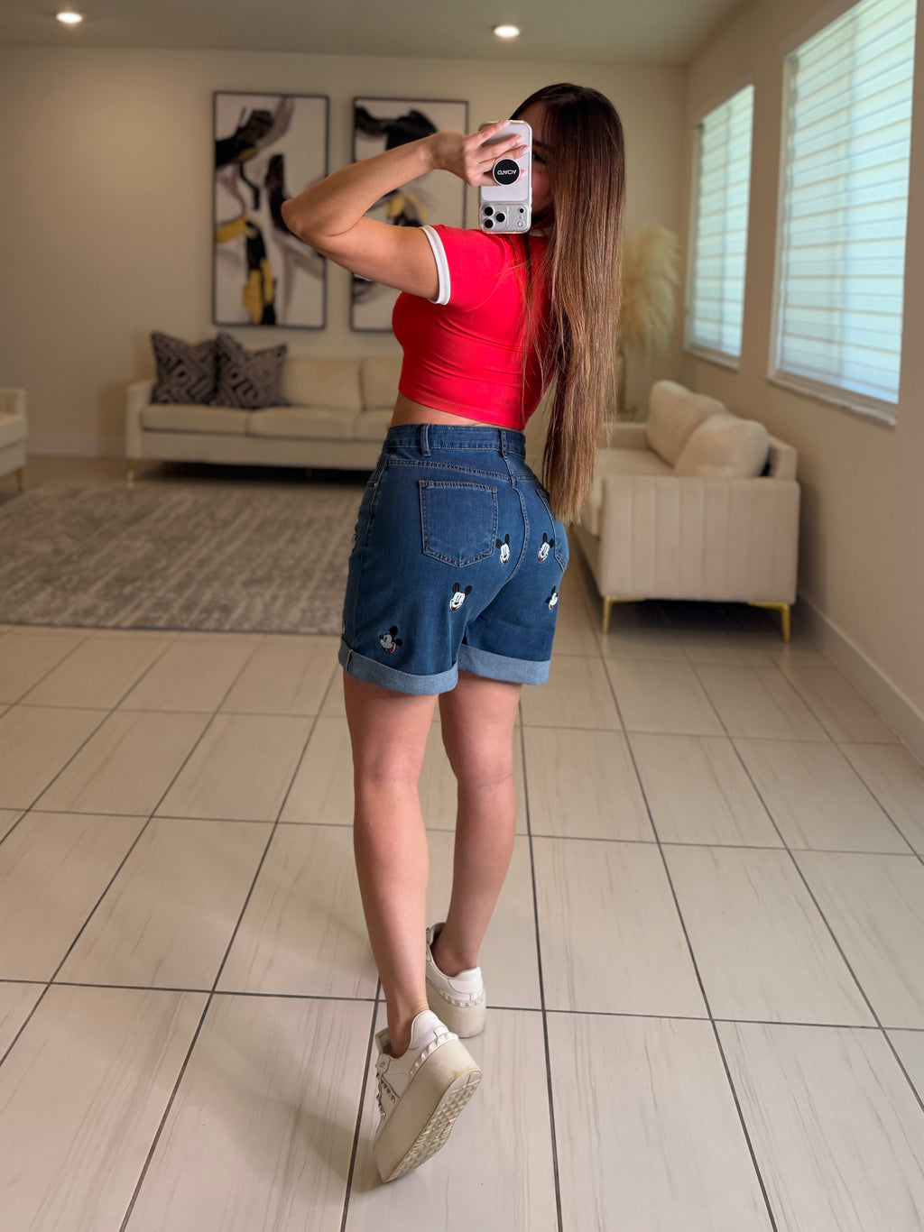 Funny Denim Bermuda Shorts