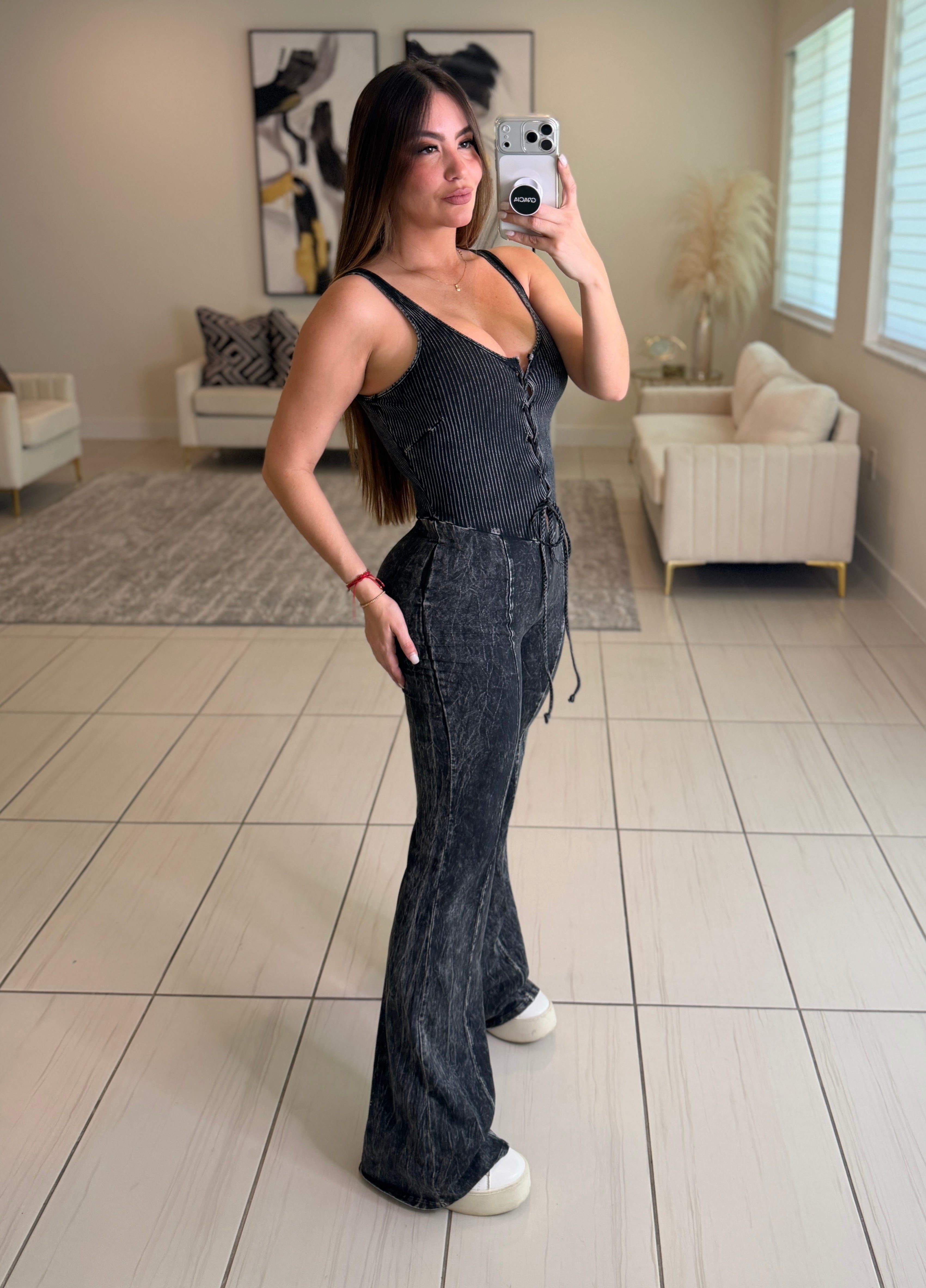 Illusionist Washed Black Jumpsuit