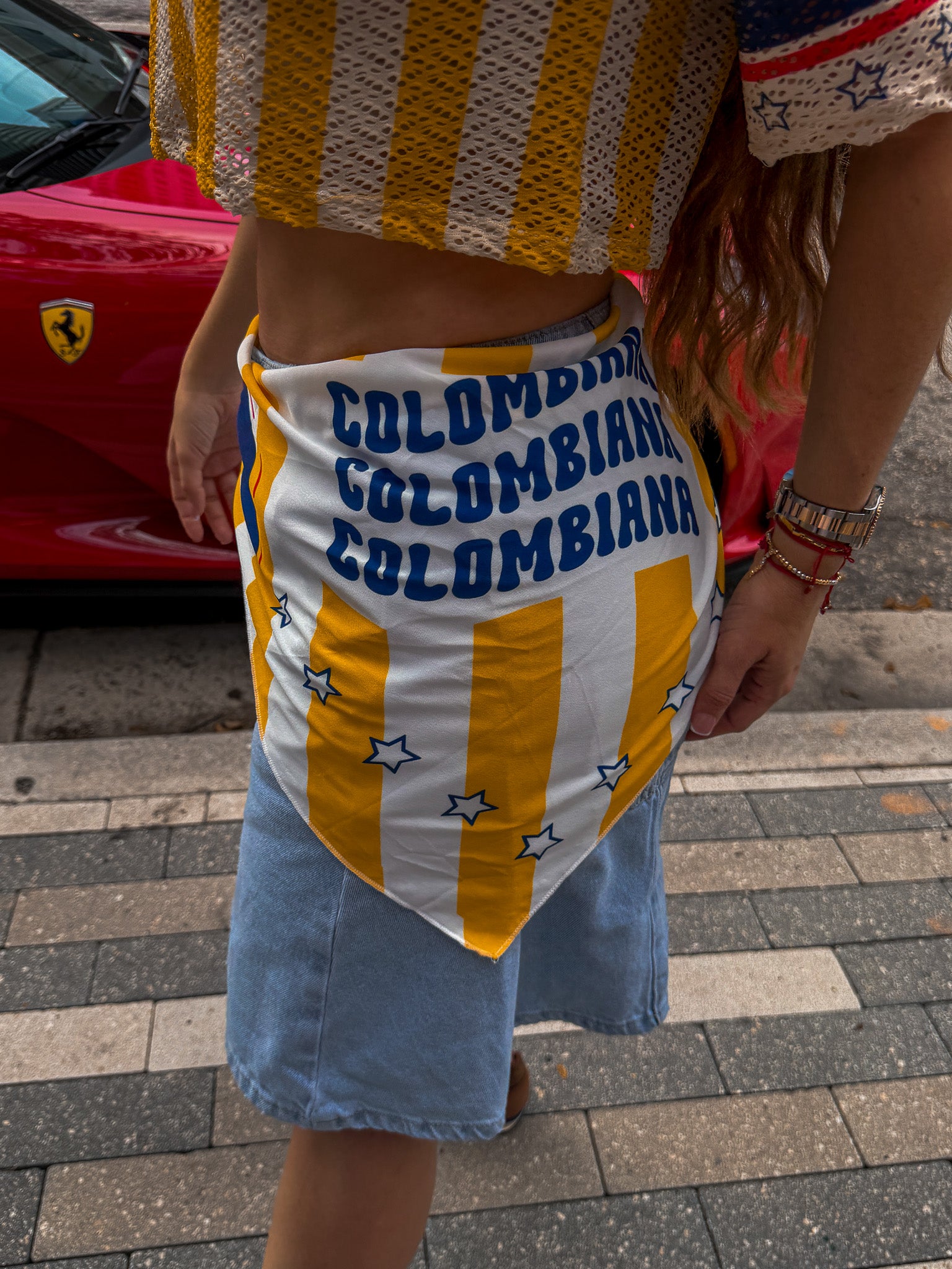 Colombiana Style Yellow CropTop Combo
