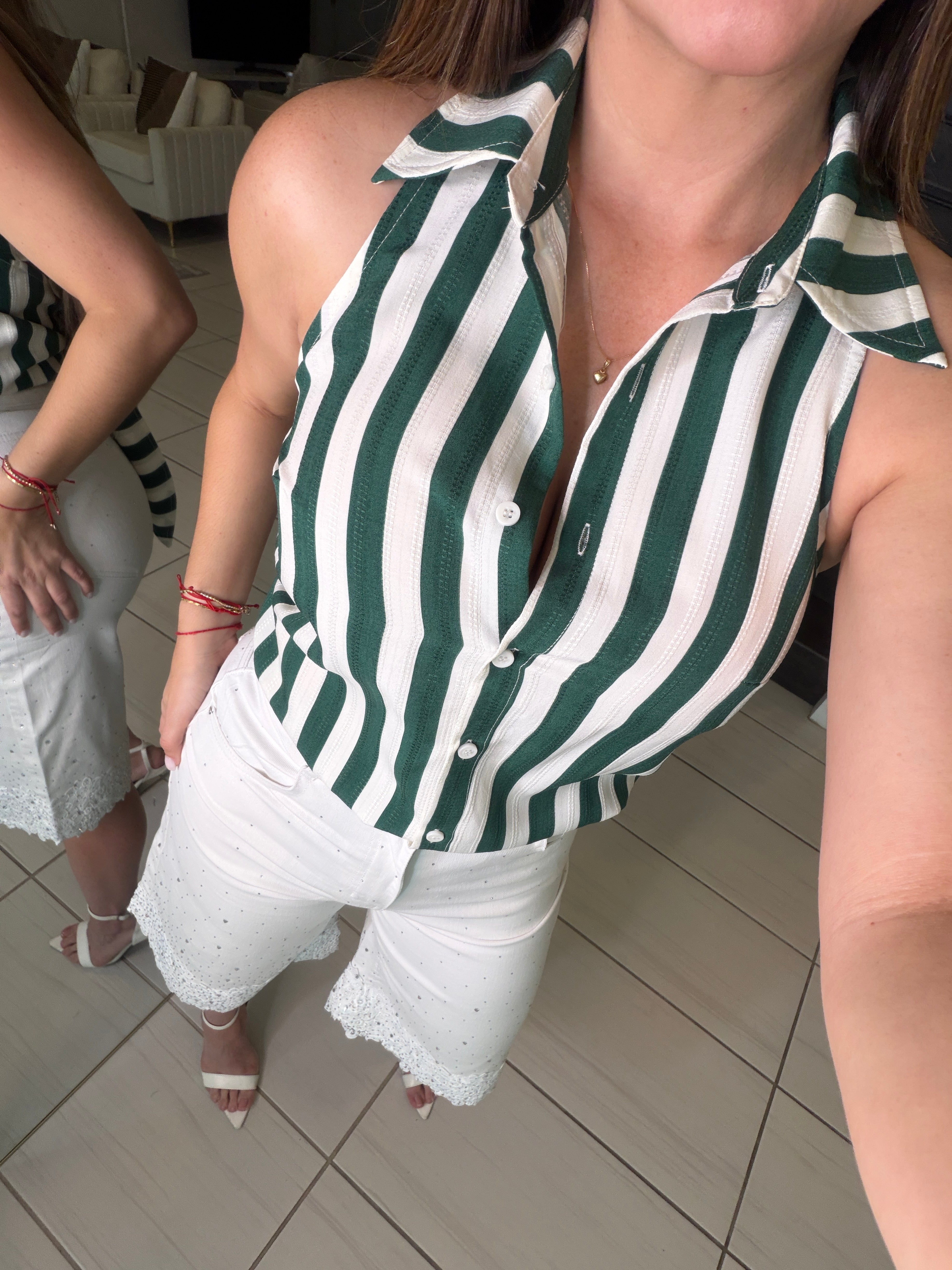 Crystal White Denim Shorts