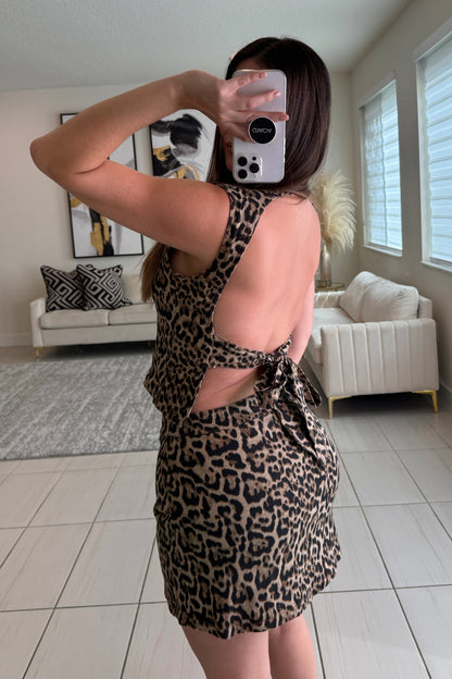 Fierce Streak Leopard Skort Set