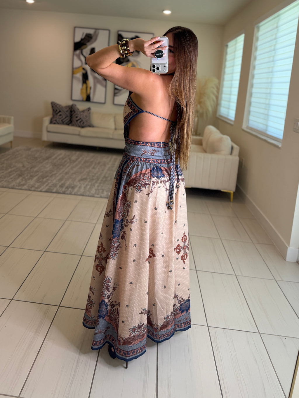 Ascension Plunge Halter Dress
