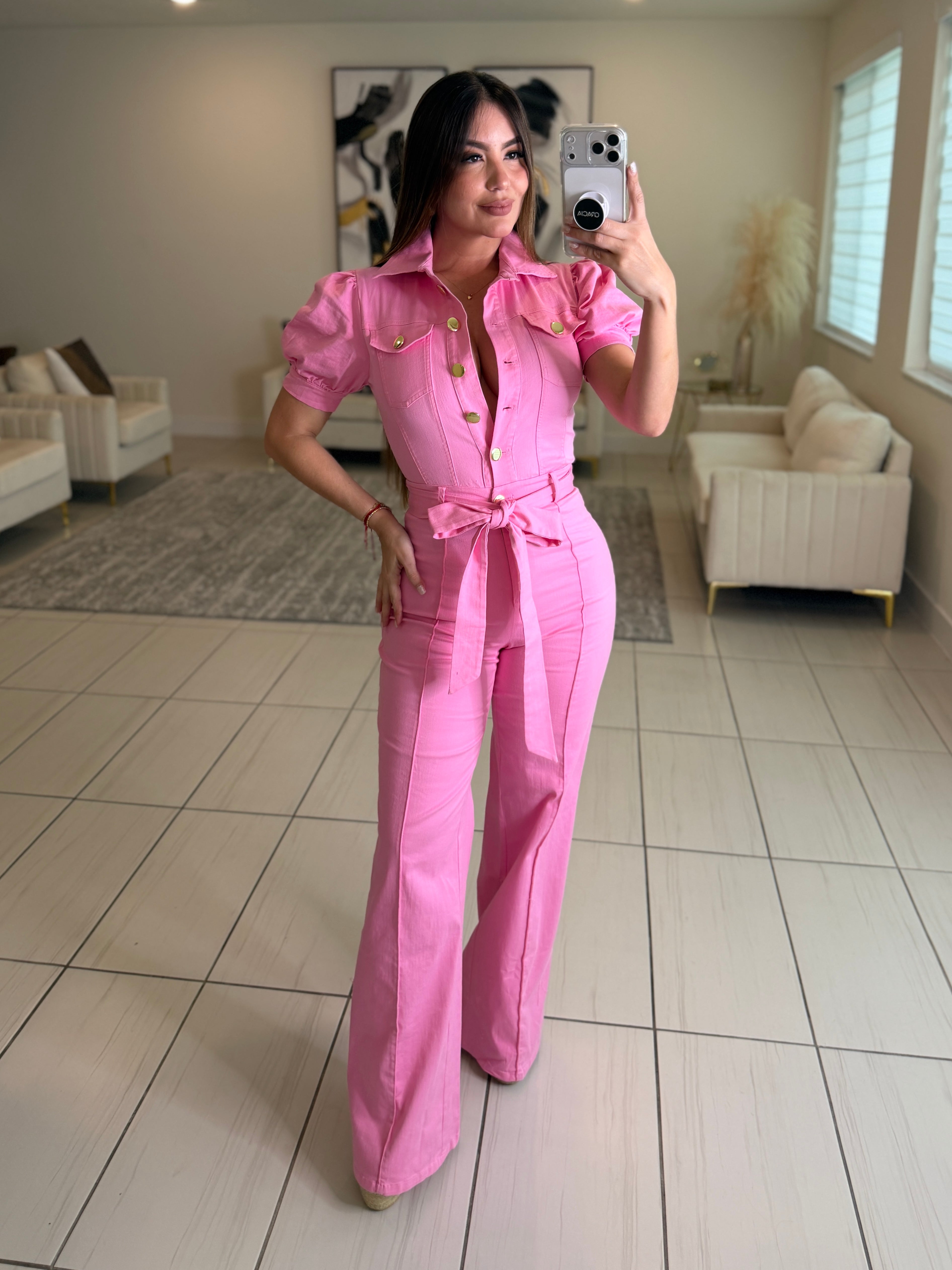 Dream Moment Pink Jumpsuit