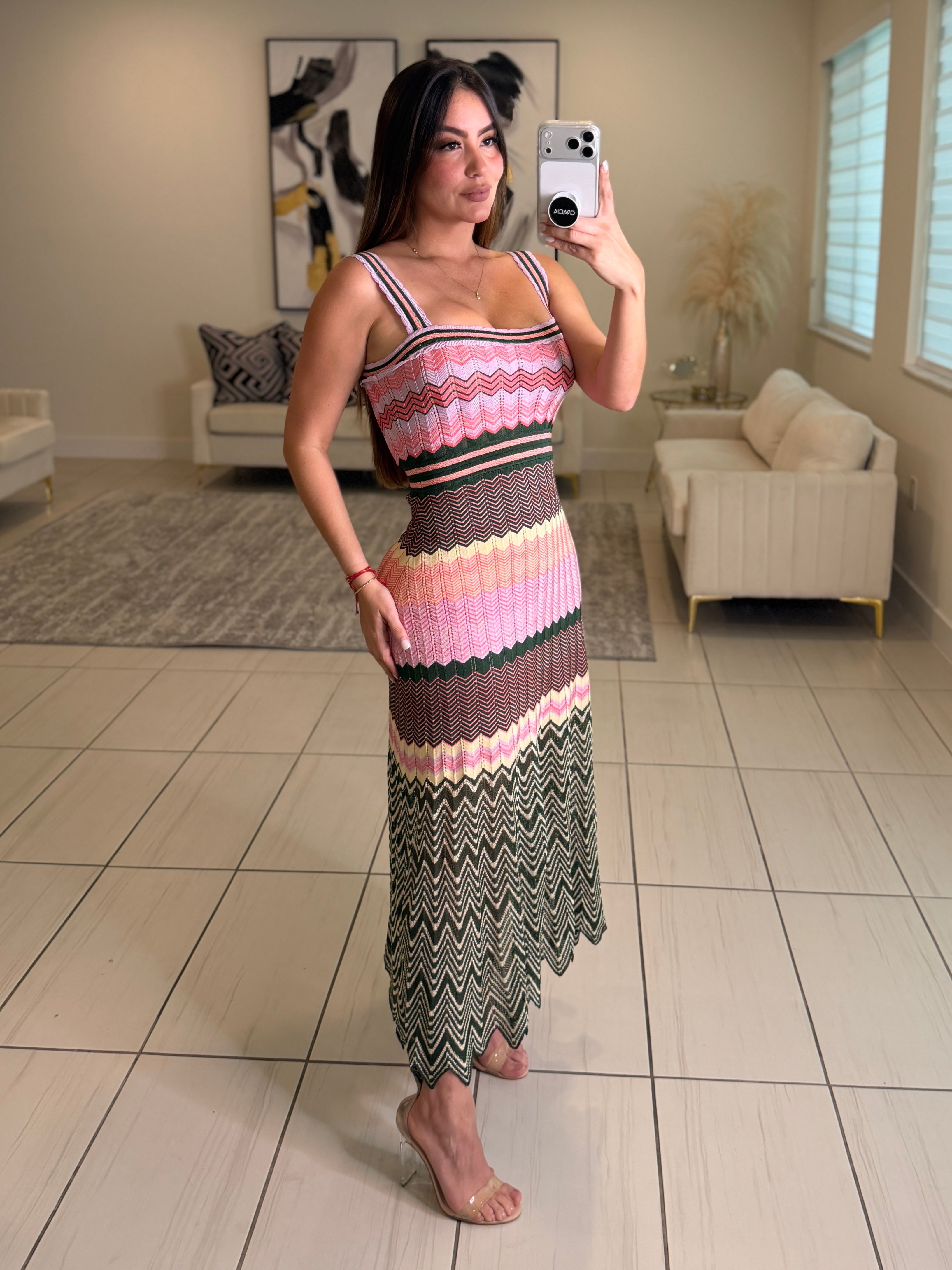 Heat Wave Colorful Knit Dress