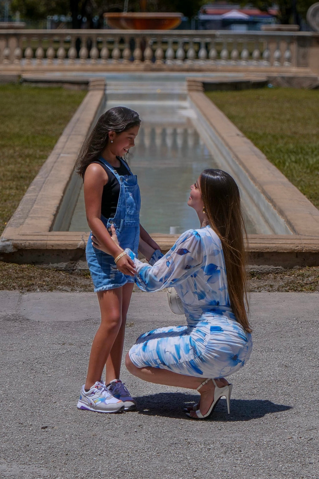 Poetic Floral Blue Dress