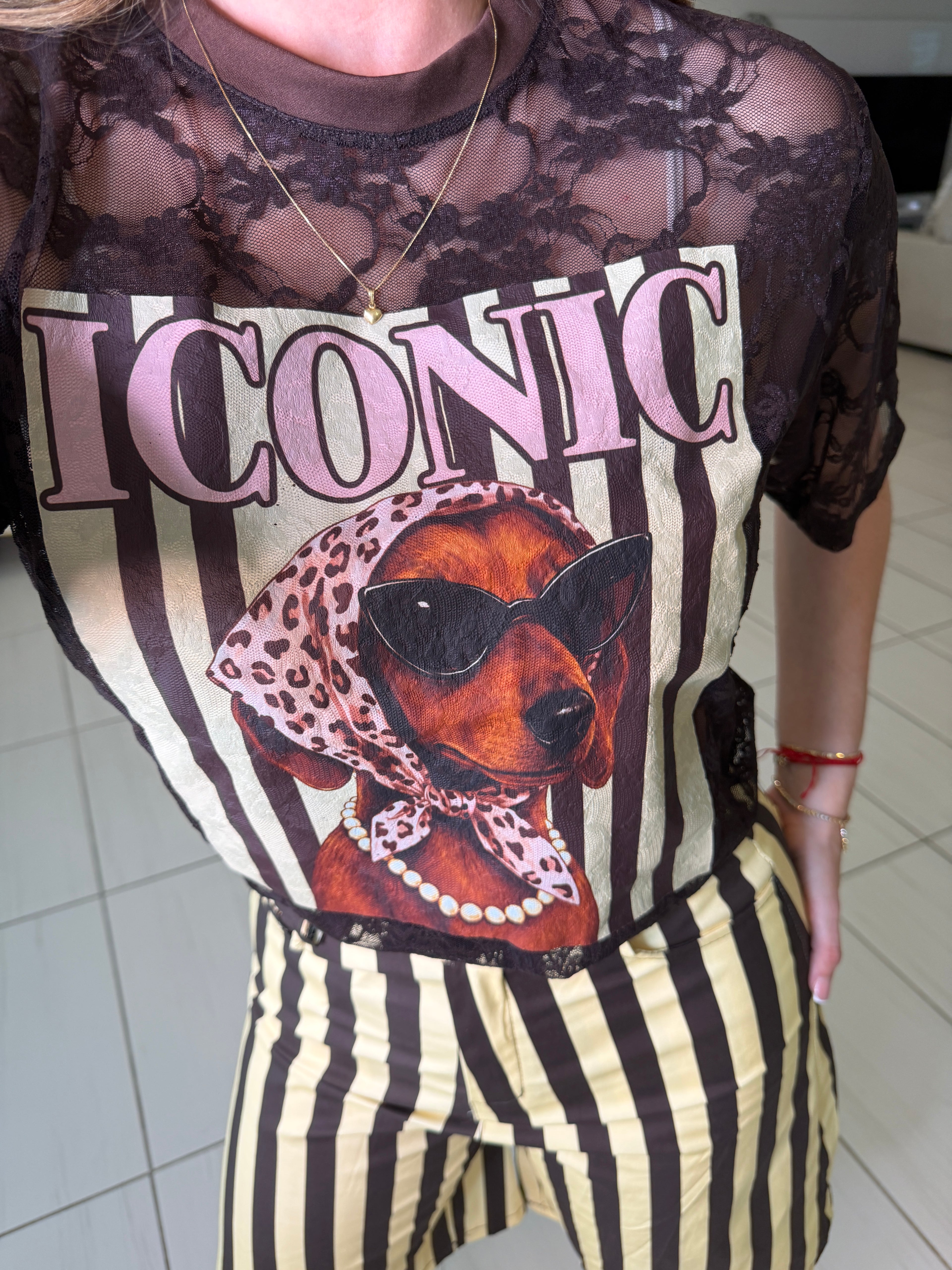 Iconic Puppy Brown Tshirt