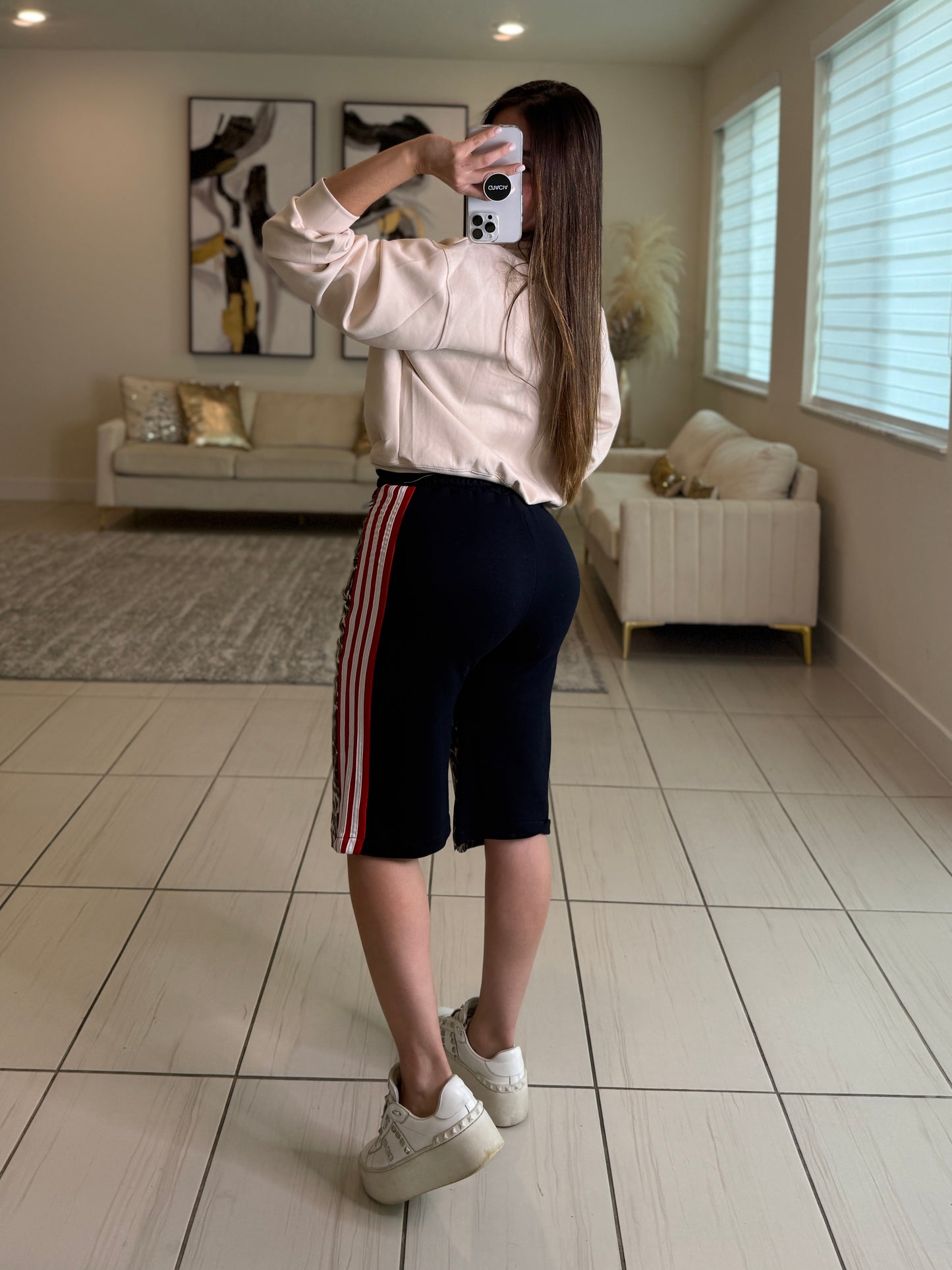 Wild Leopard Red Strip Short