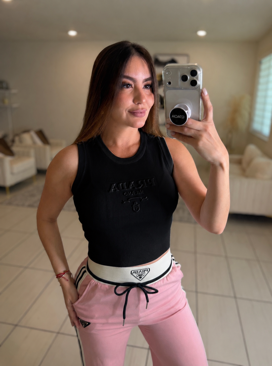 Iconic Knit Black Tank Top