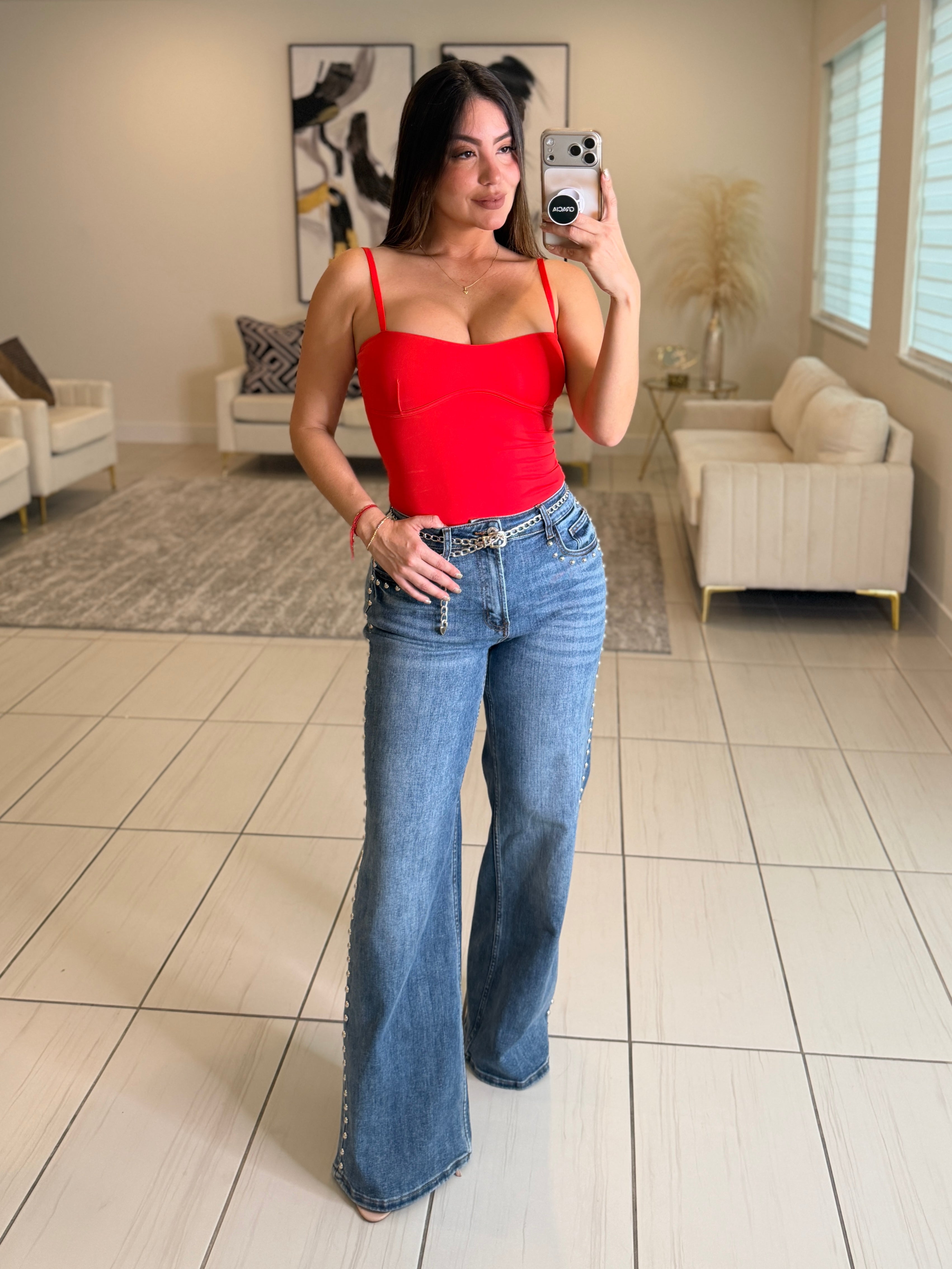 Luxe Essential Red Bodysuit