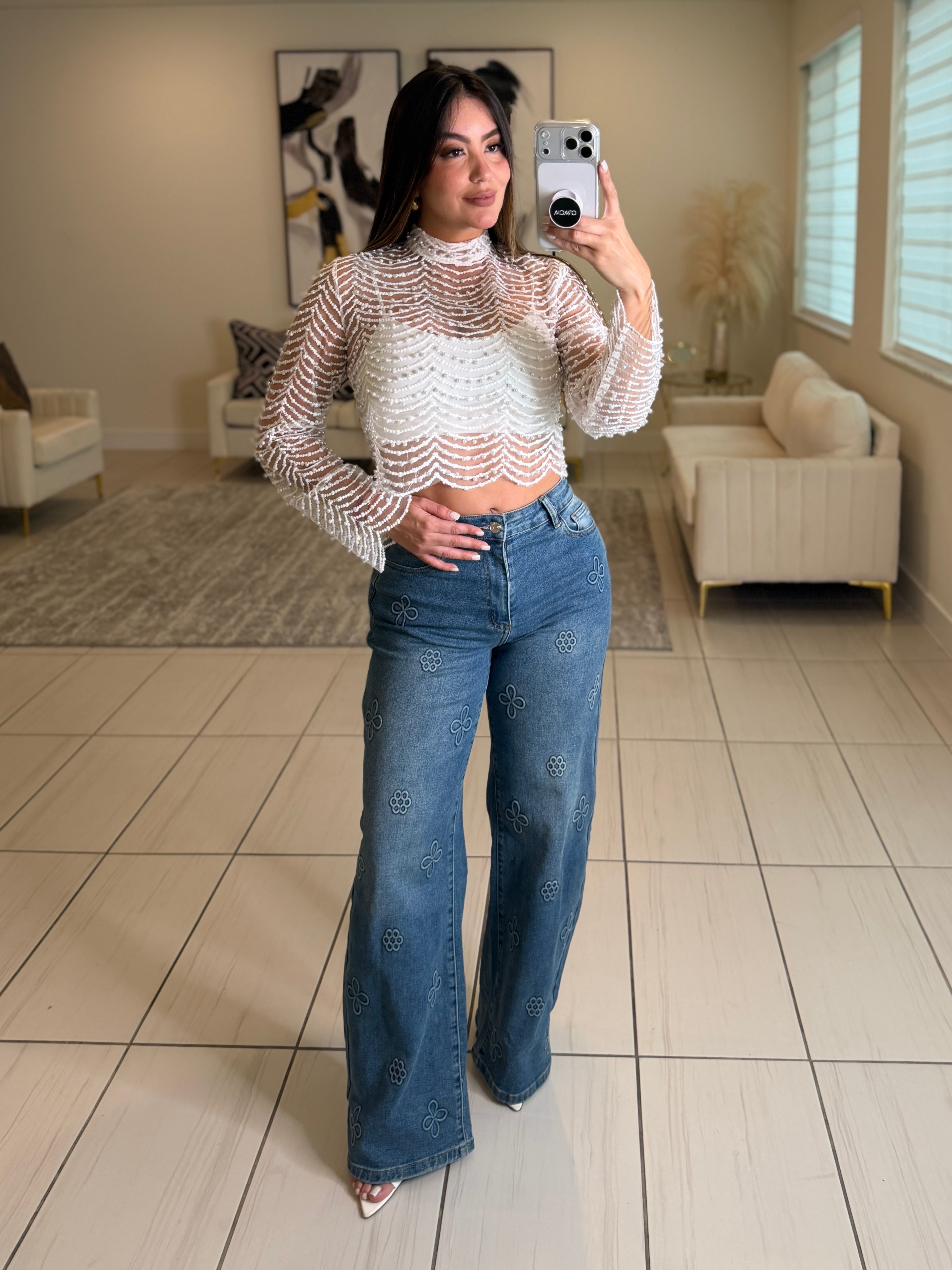 Sugar Vanilla Pearls White Top