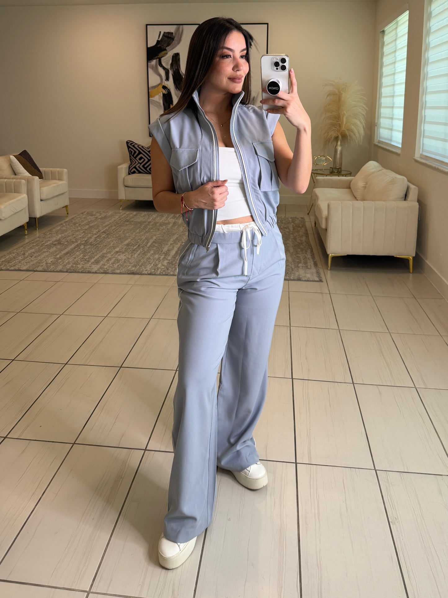 The Jetsetter Light Blue Pant Set