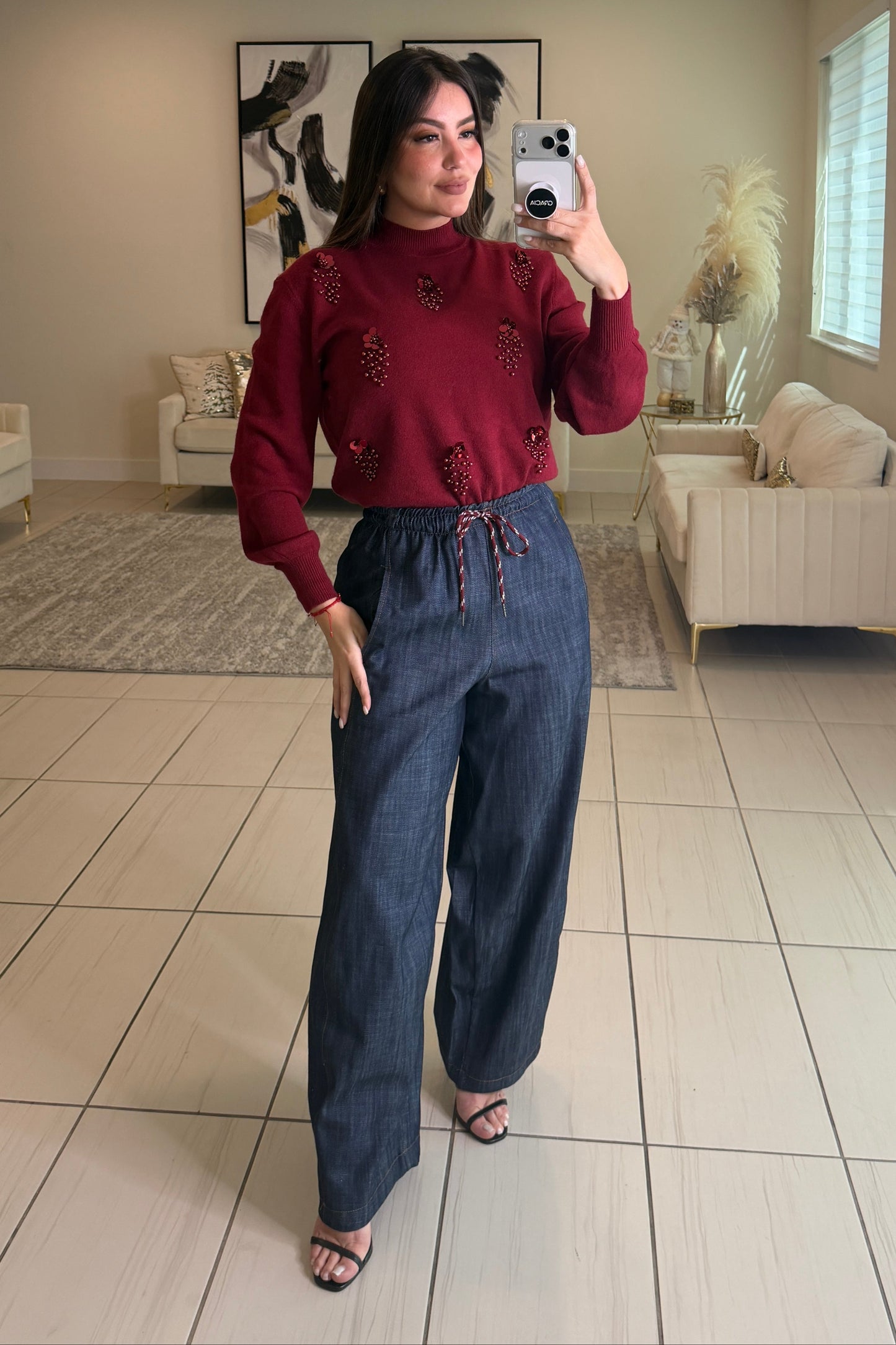 Lustrate Line Dark Denim Pants