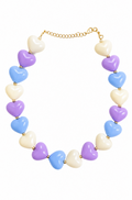 Love Pop Blue and Lilac Necklace