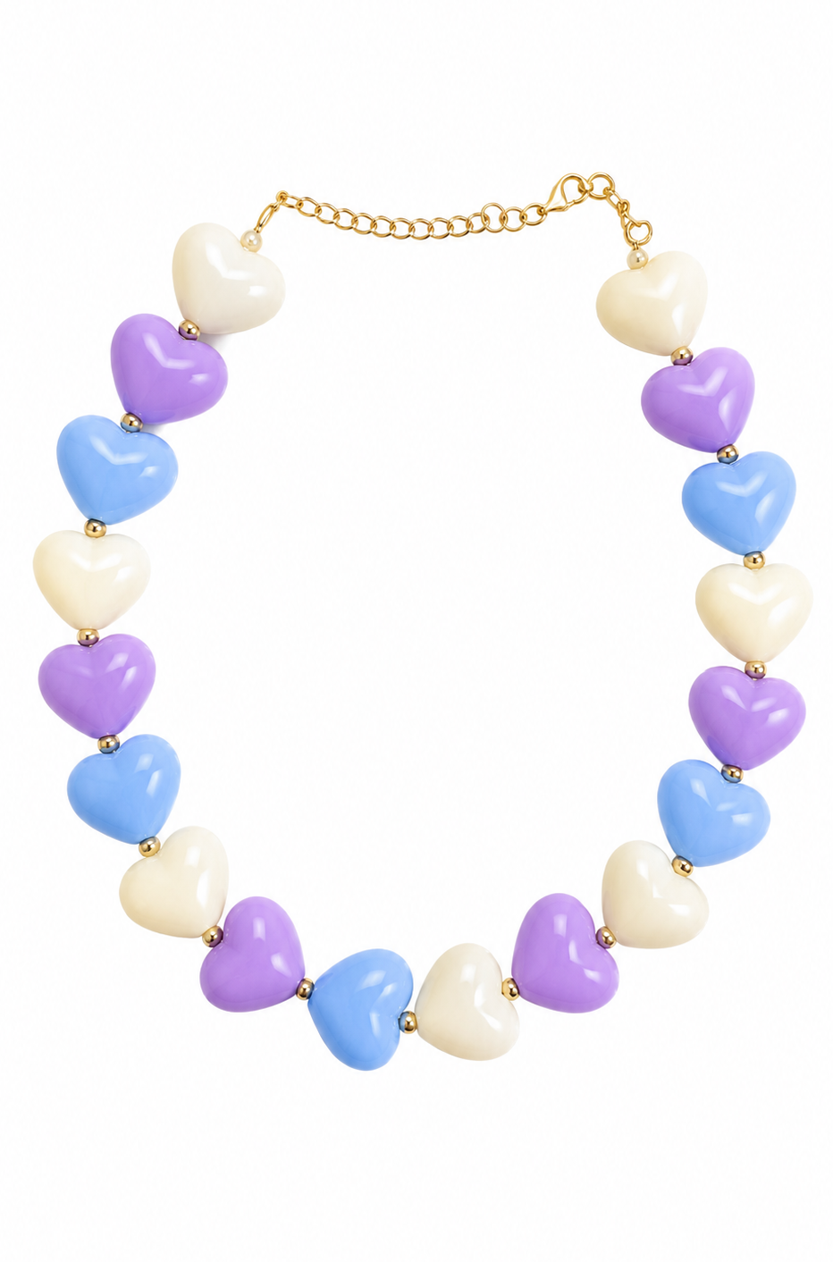 Love Pop Blue and Lilac Necklace