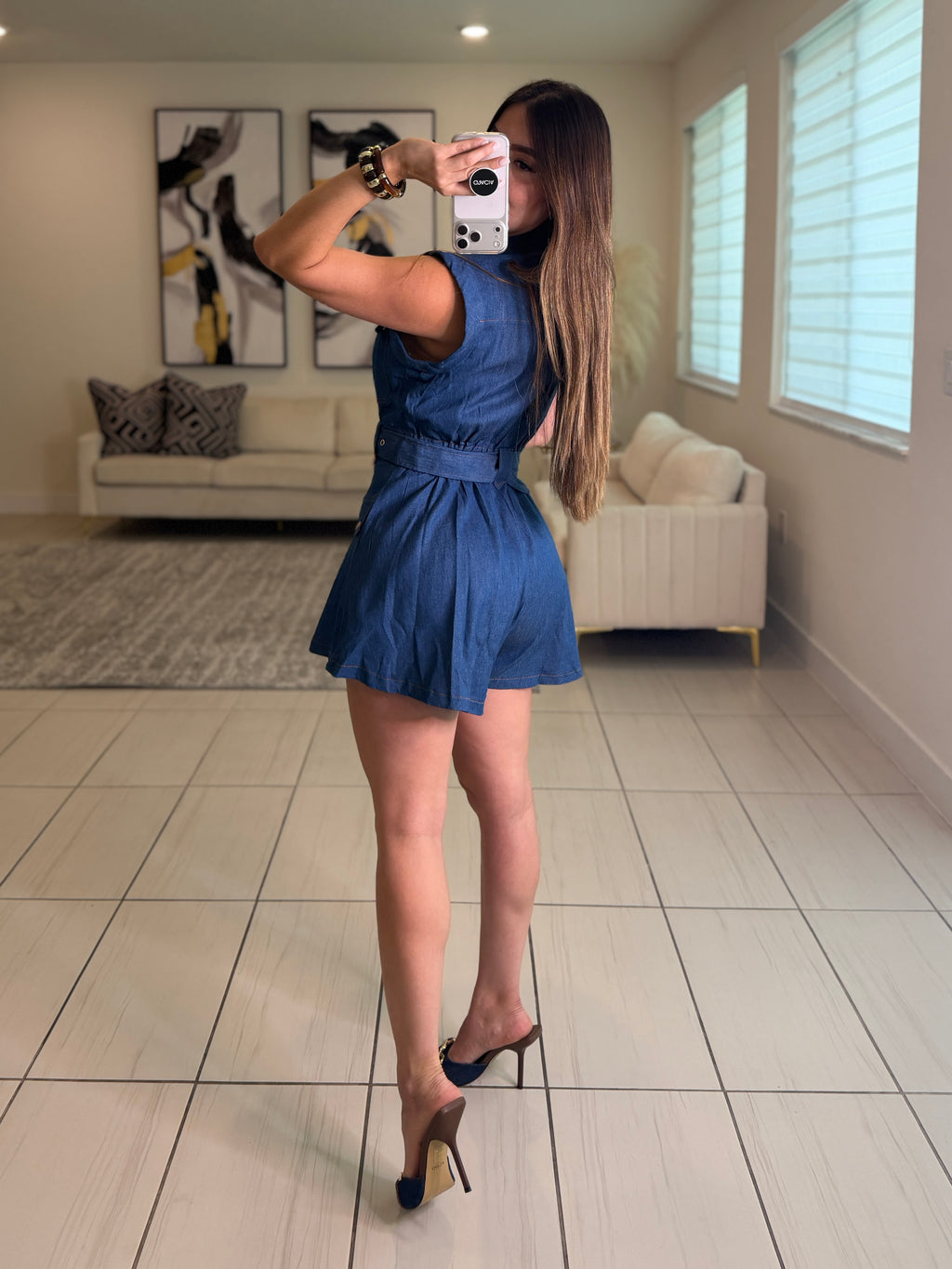 Soft Temptation Denim Romper