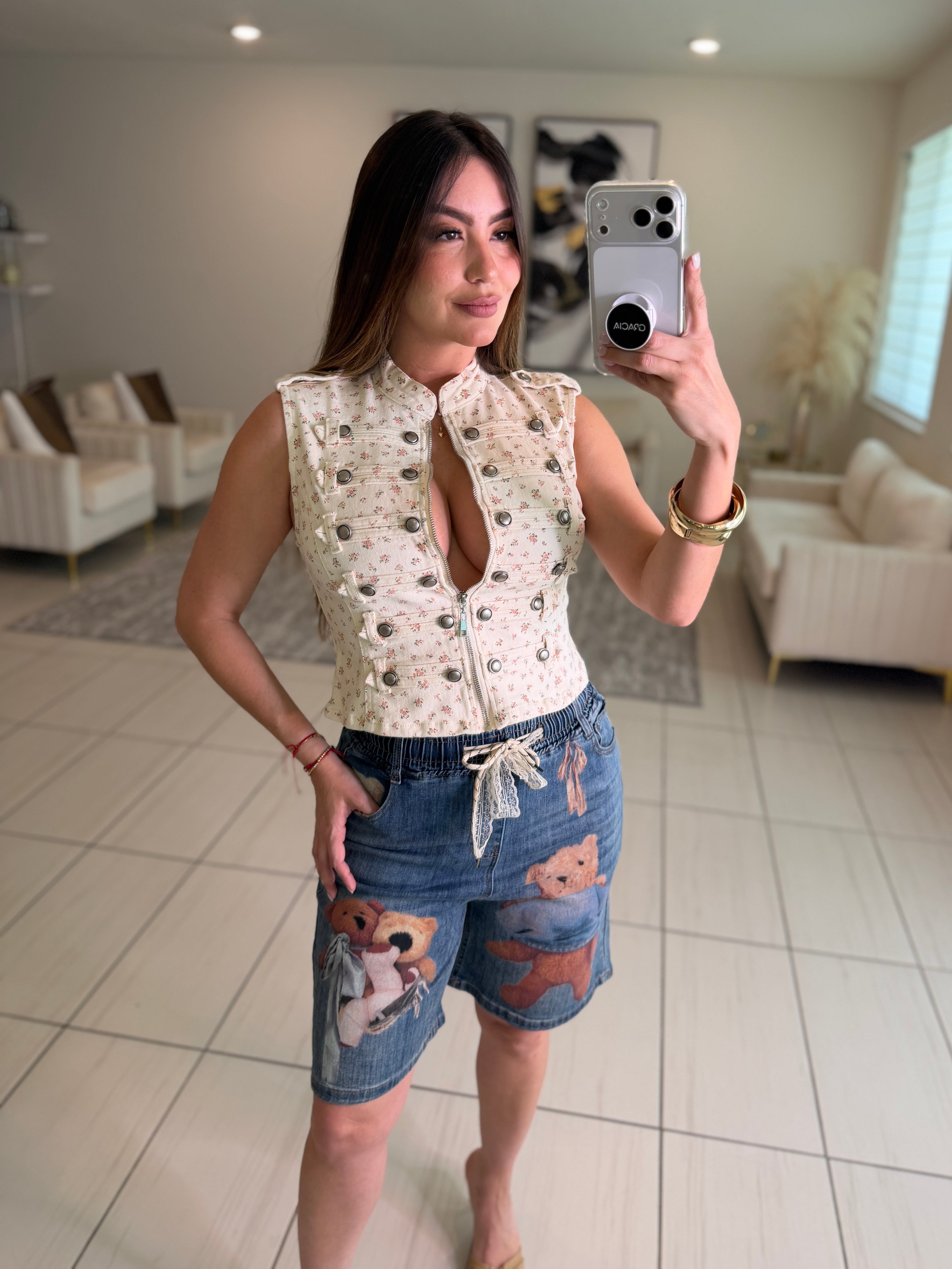Blossom Napoleon Beige Top