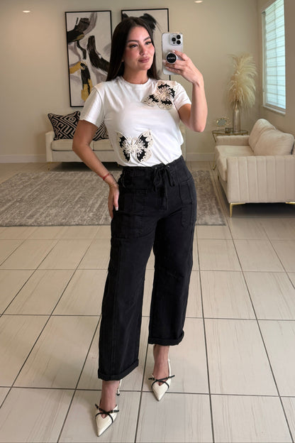 Dreamy Butterflies White Top